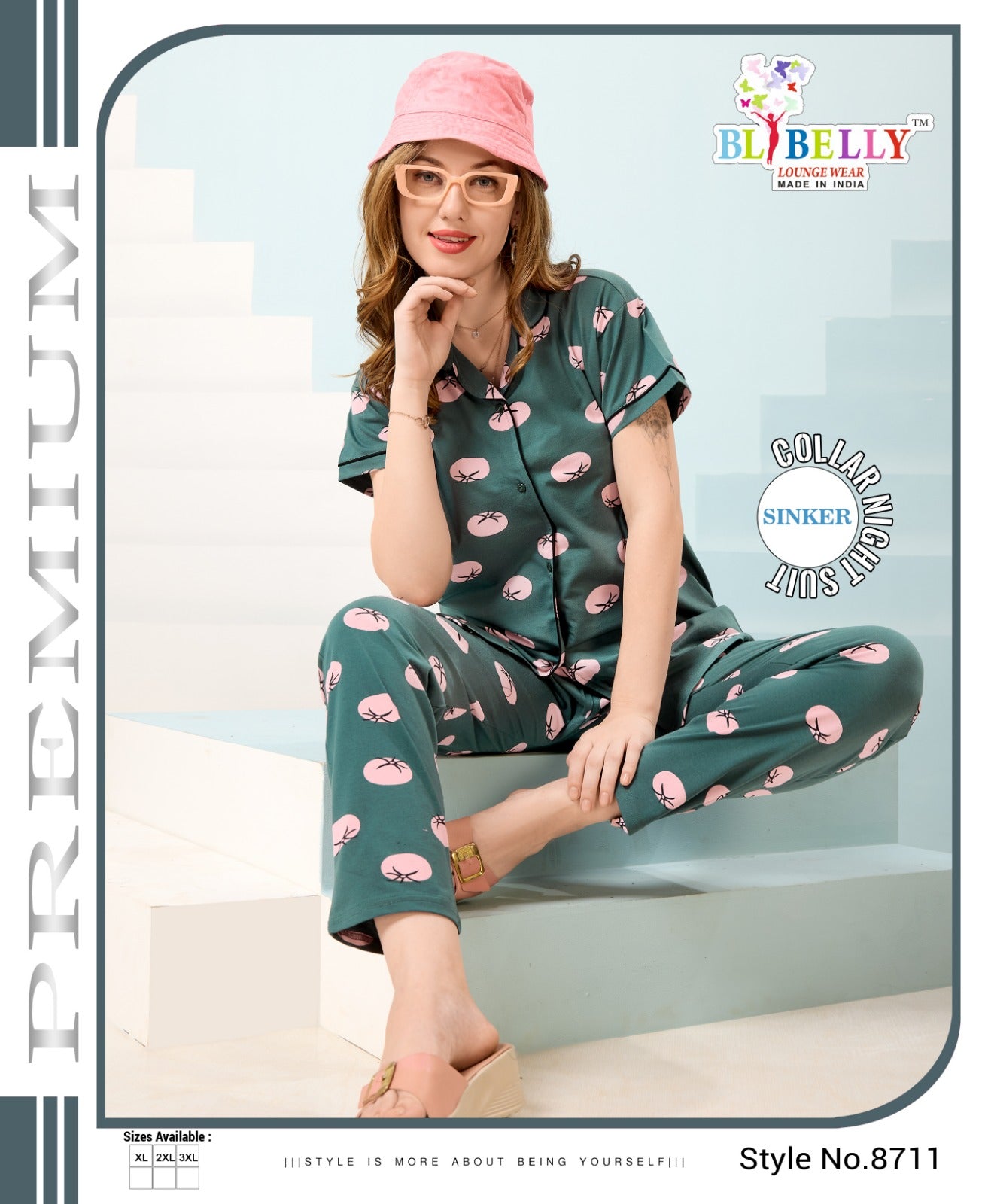 Vol 643 Belly Sinker Collar Night Suits Manufacturer