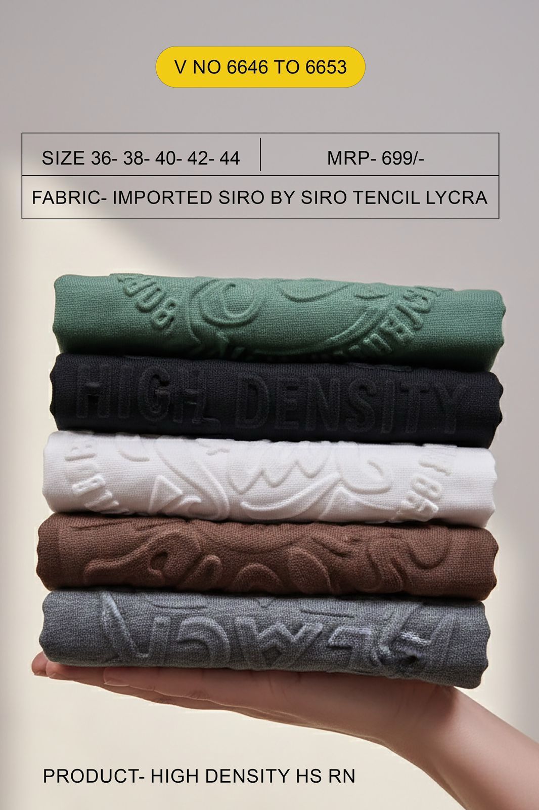 Vol 6646 To 6653 High Density Tencil Lycra Mens Tshirts Wholesaler