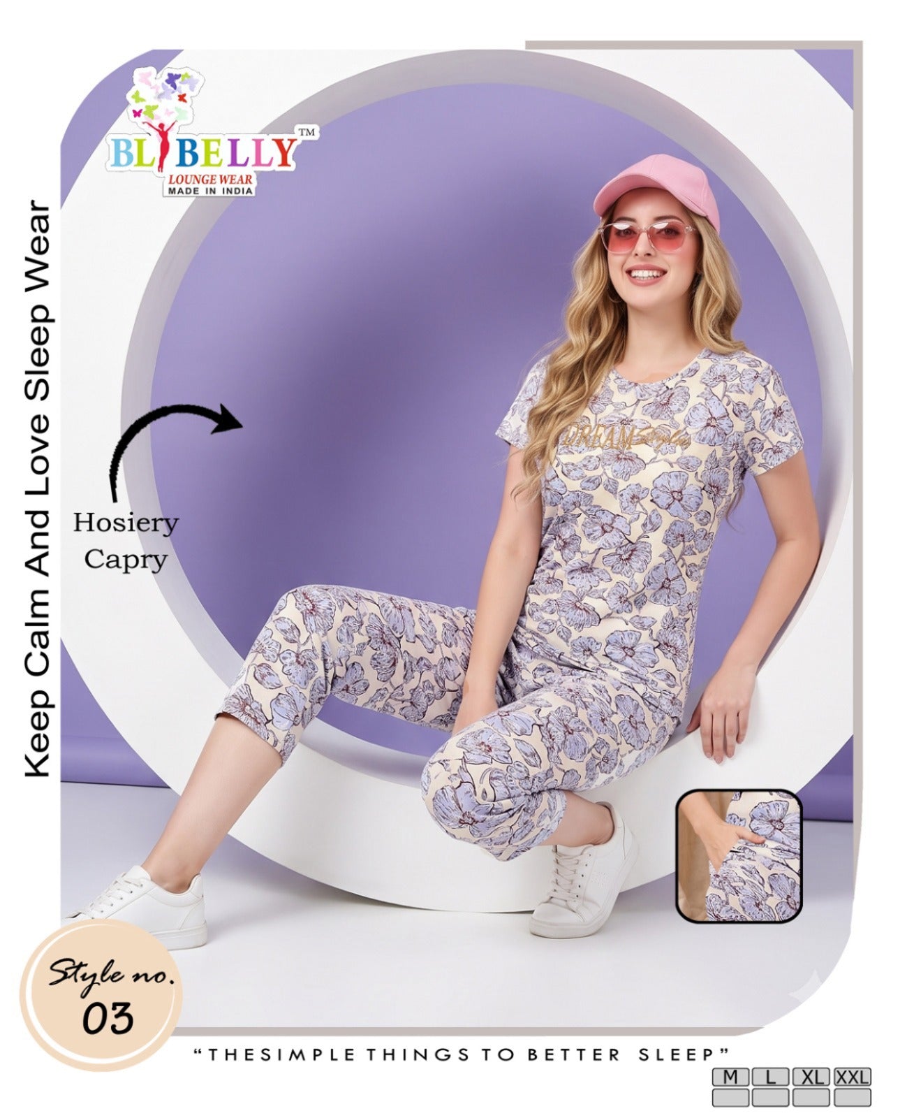 Vol 781 Belly Hosiery Capri Night Suits Wholesaler Ahmedabad