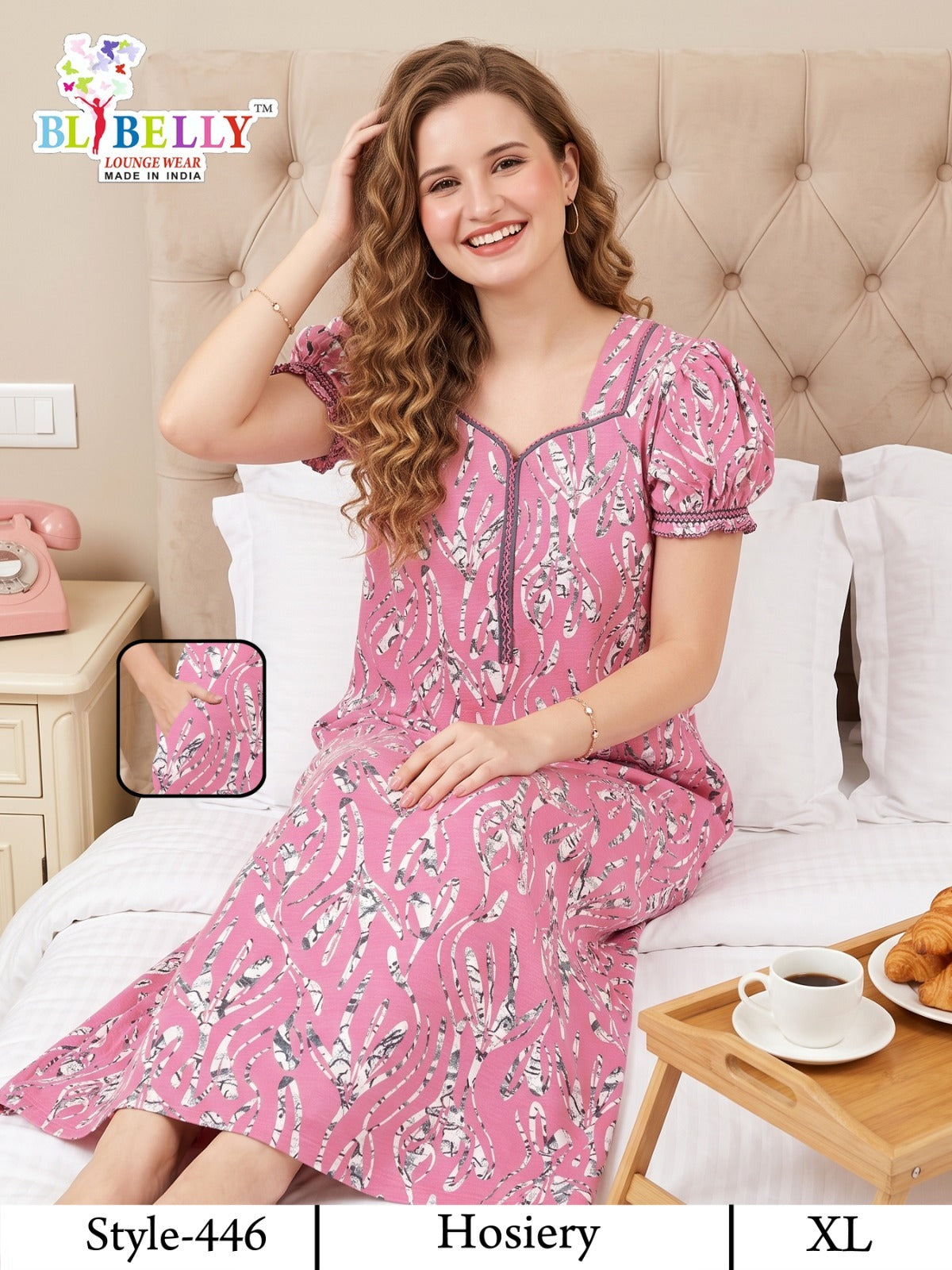 Vol 787 Hosiery Belly Sinker Night Gowns Exporter India