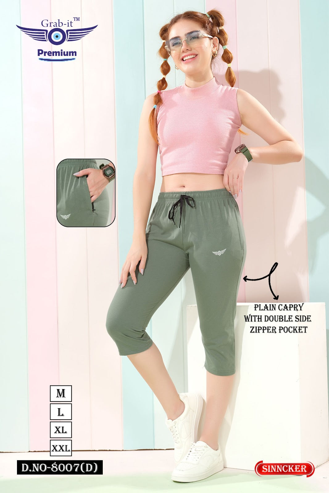 Vol 8007 D Grab It Sinker Womens Capri Supplier Gujarat