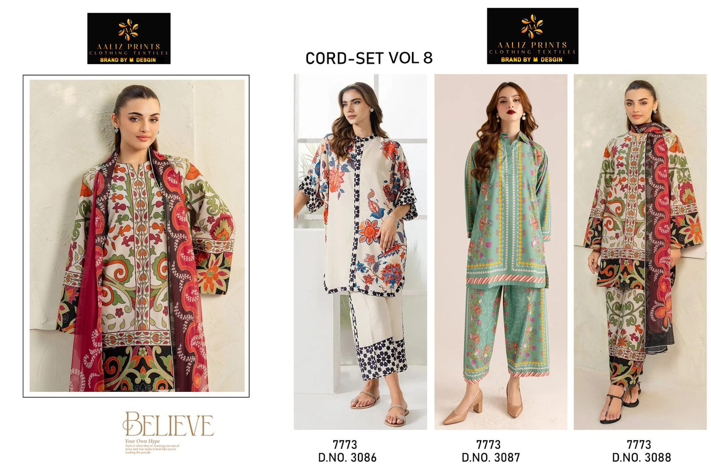 Vol 8 Aaliz Prints Lawn Co Ord Set Exporter Gujarat