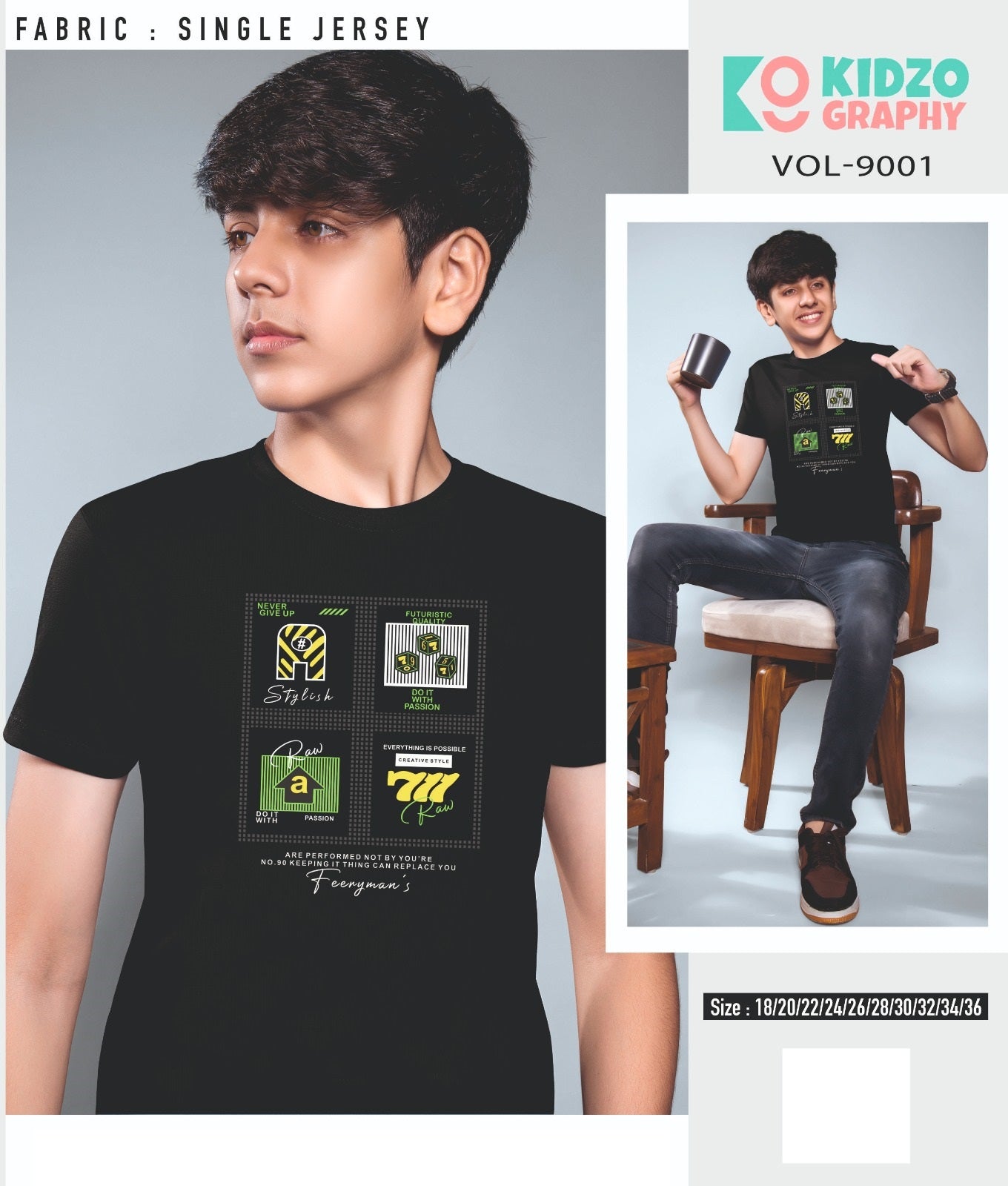 Vol 9001 Kidzo Graphy Boys Tshirt Manufacturer Ahmedabad