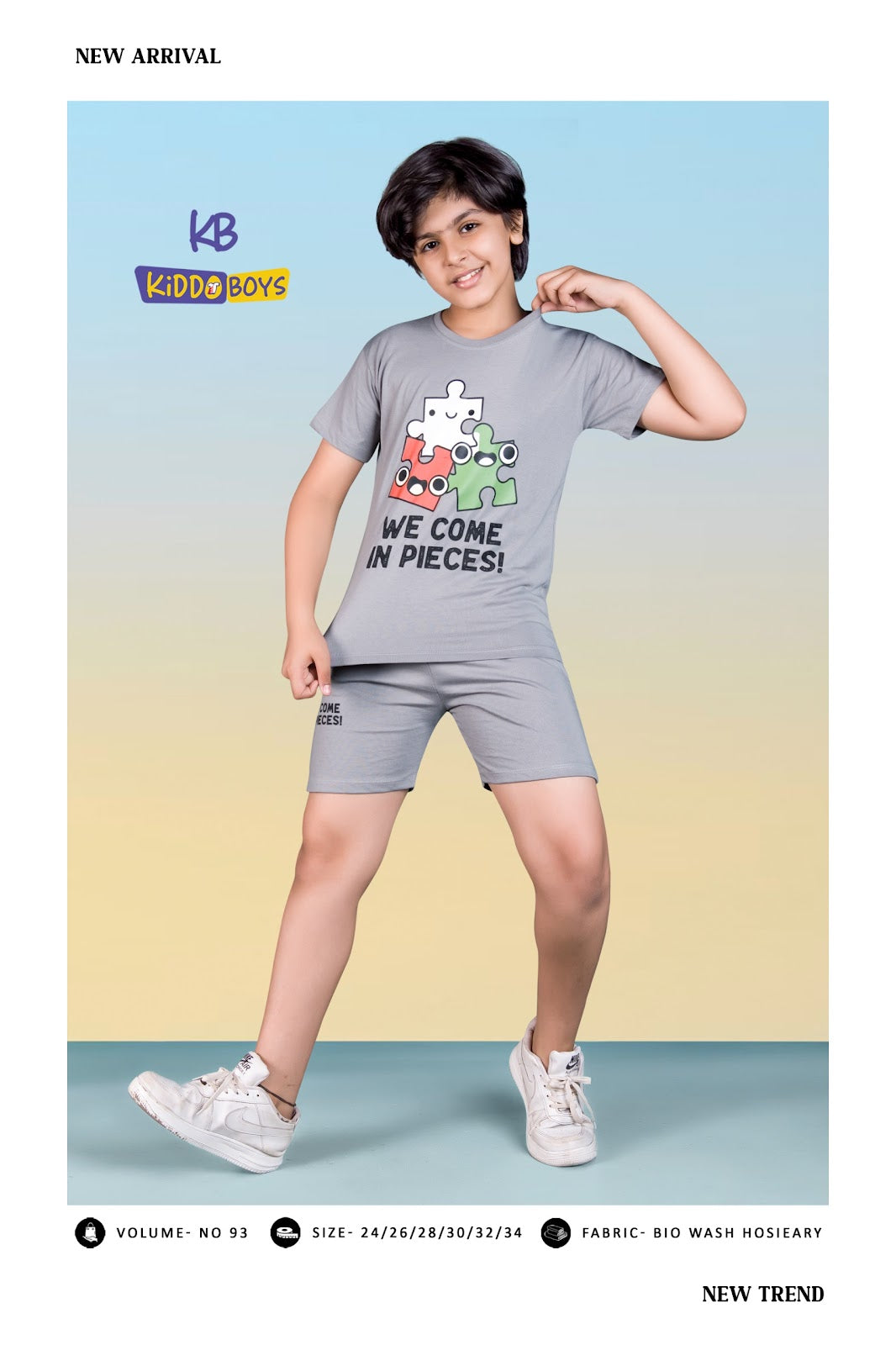 Vol 93 Kiddo Biowash Boys Shorts Set Exporter