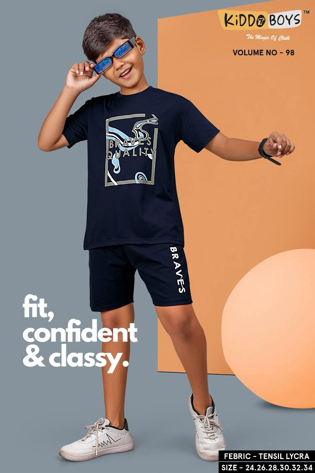Vol 98 Kiddo Tencel Lycra Boys Shorts Set Wholesale Rate