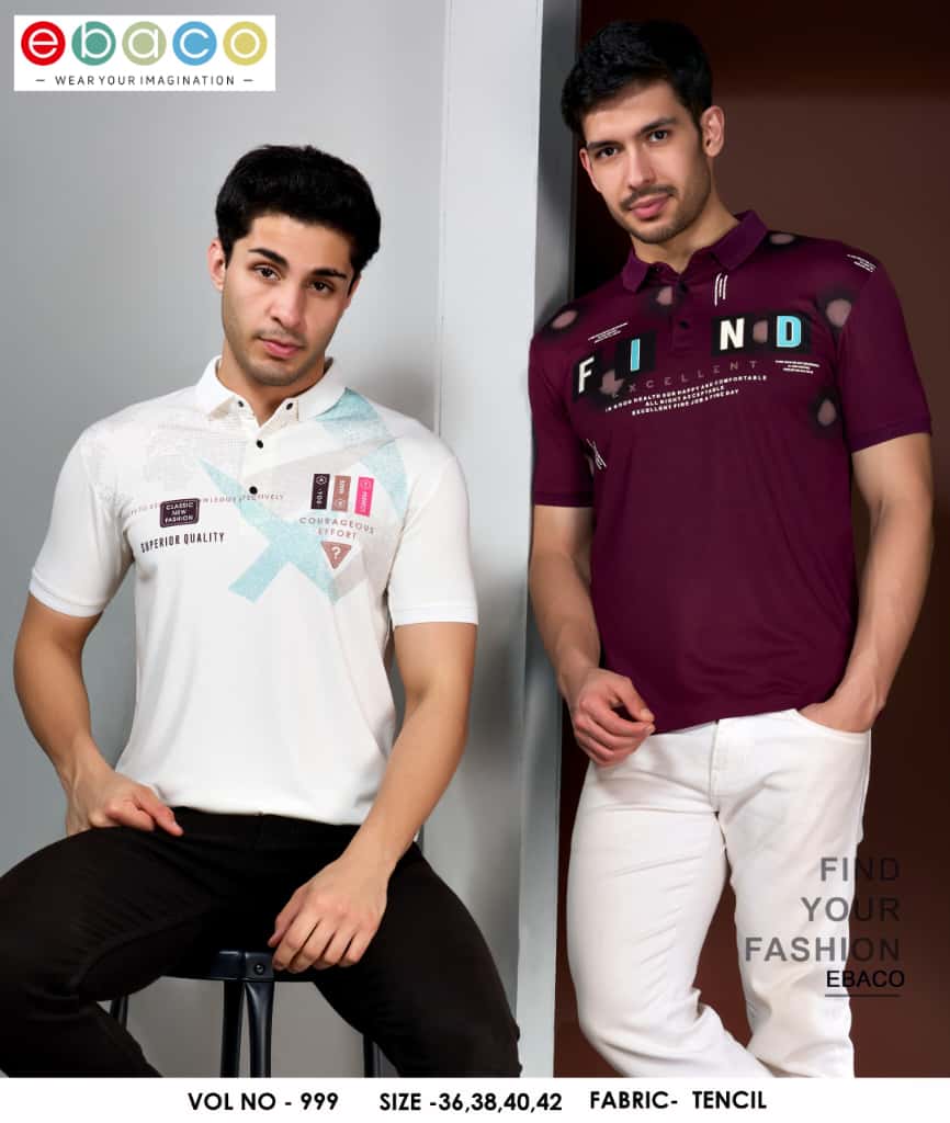 Vol 999 Ebaco Tencil Lycra Mens Tshirts Supplier
