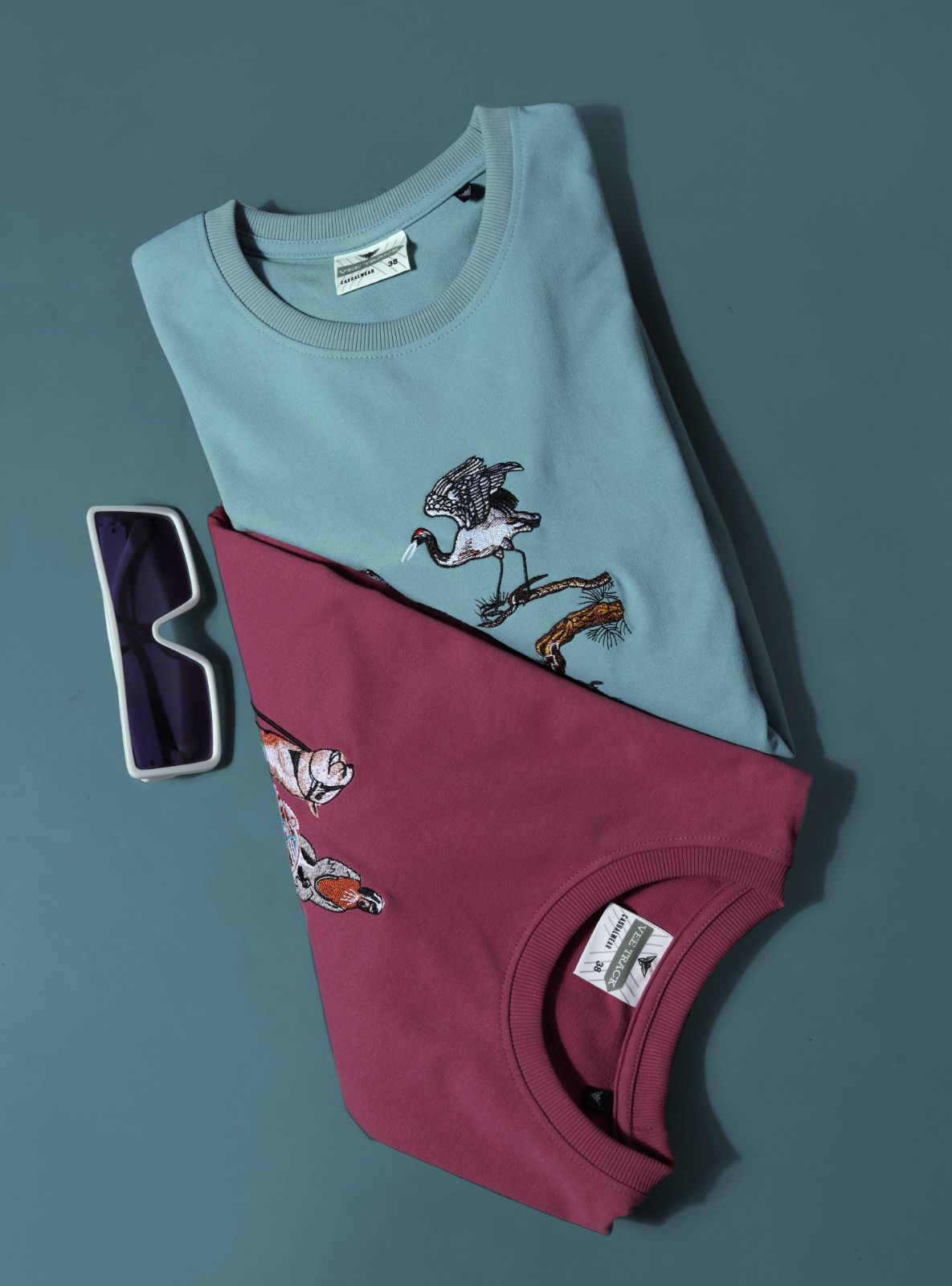 Vol V2144 Vee Track Lycra Looper Mens Tshirts Manufacturer India