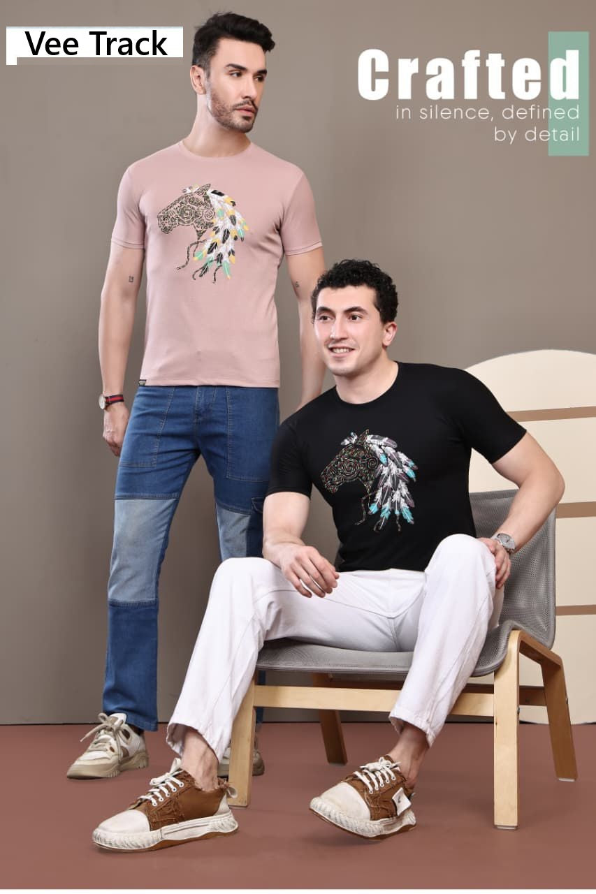 Vol V 2214 Vee Track Canvas Mens Tshirts Wholesaler Gujarat