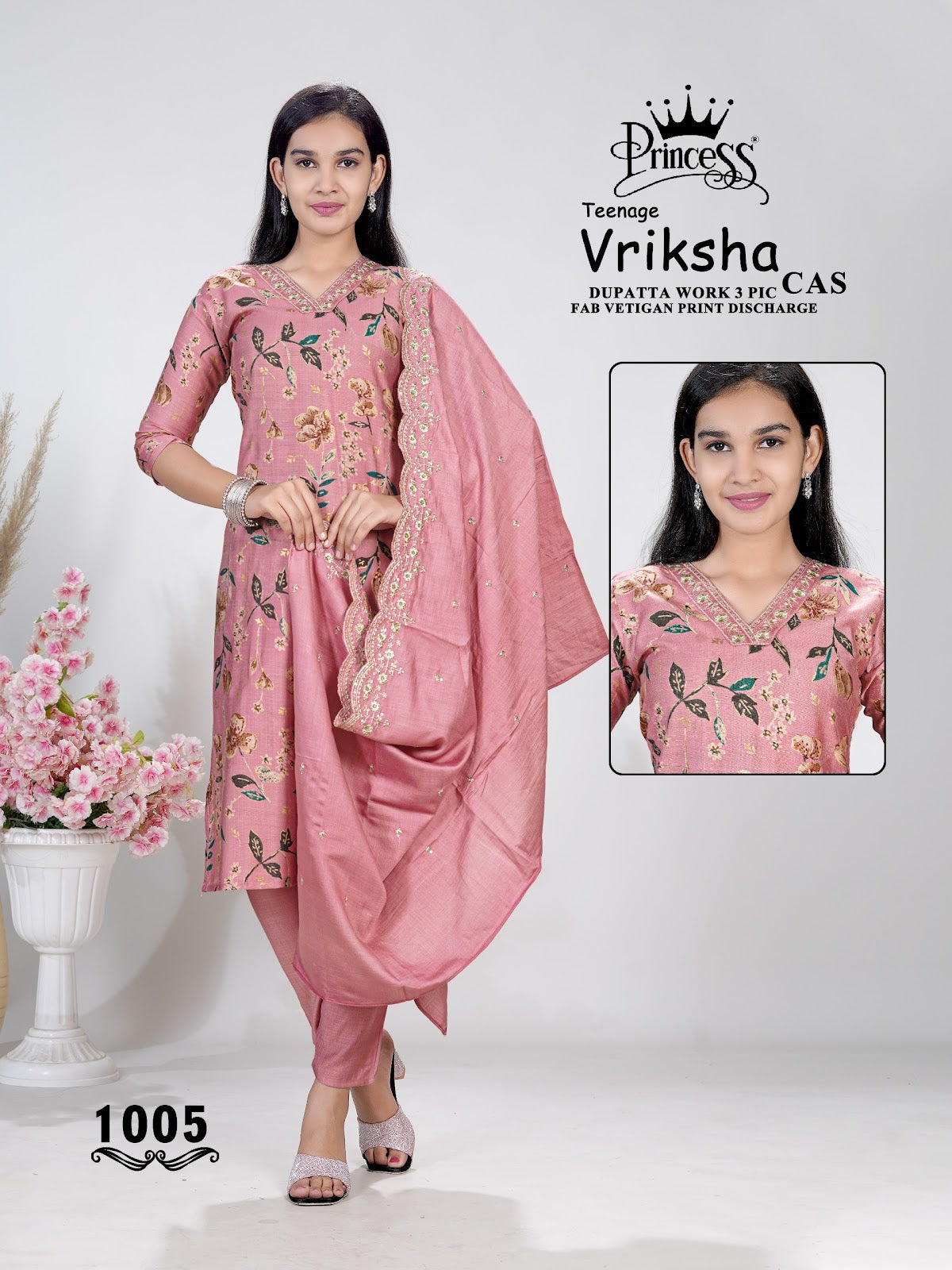 Vriksha Princess Creation Vetican Girls Readymade Pant Suits Supplier India