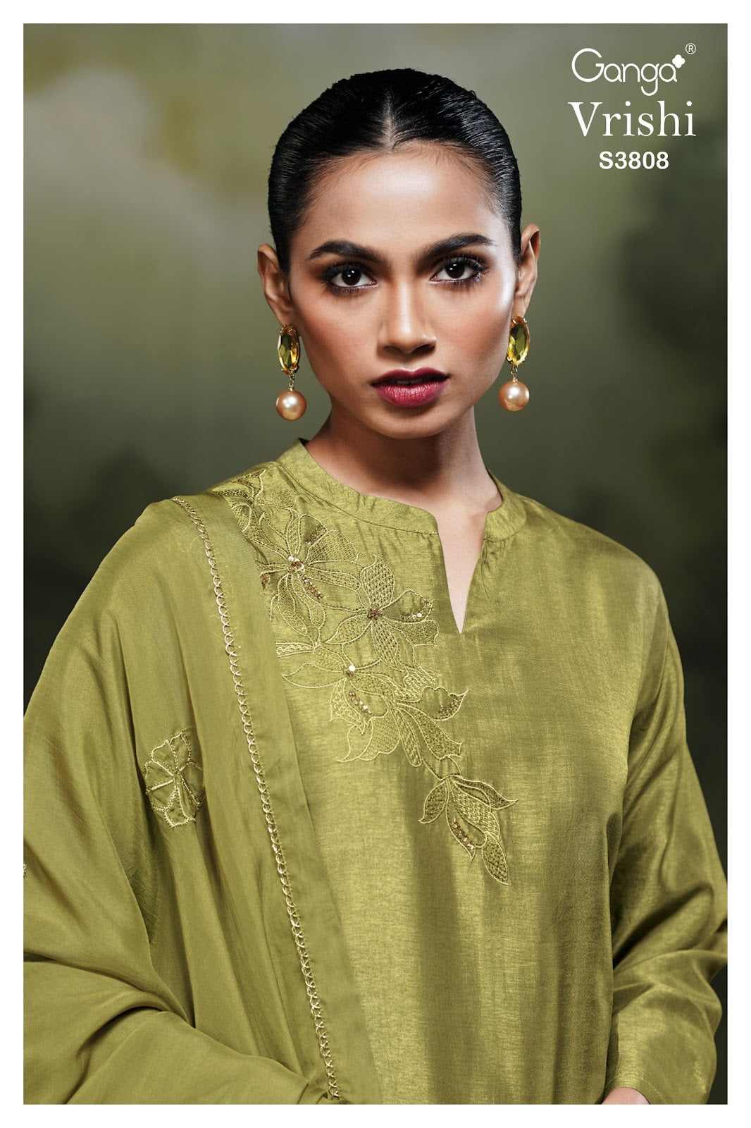 Vrishi 3808 Ganga Premium Bemberg Plazzo Style Suits Supplier India