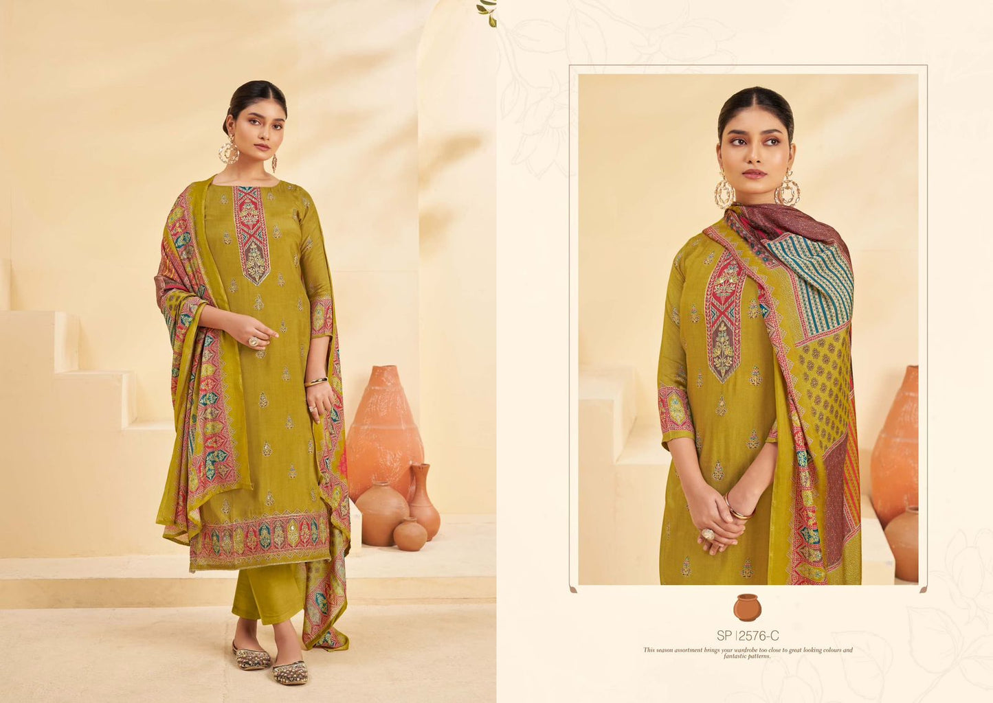 Vritika Sargam Prints Muslin Pant Style Suits Exporter Ahmedabad