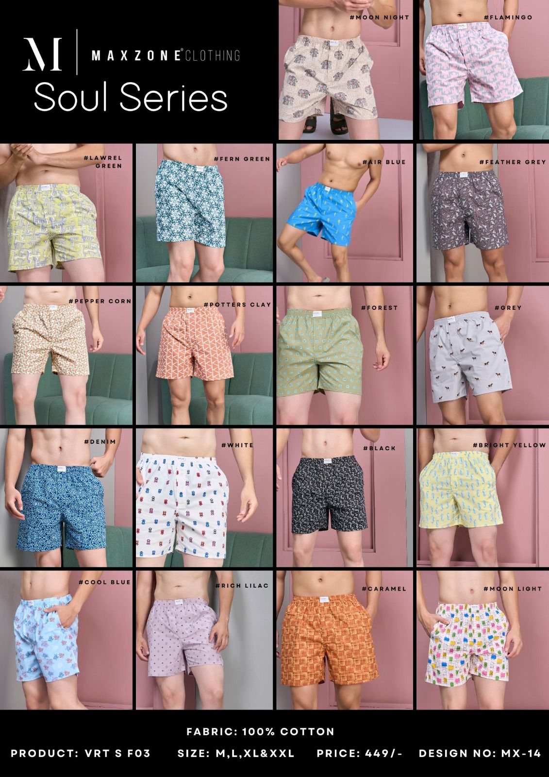 Print Vrt S F 03 Maxzone Clothing Cotton Mens Shorts Supplier India