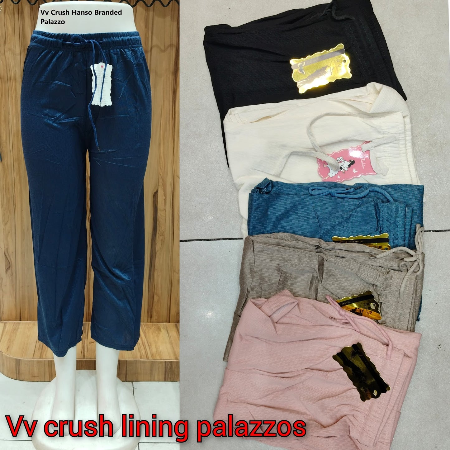Vv Crush Hanso Branded Palazzo Wholesaler Ahmedabad
