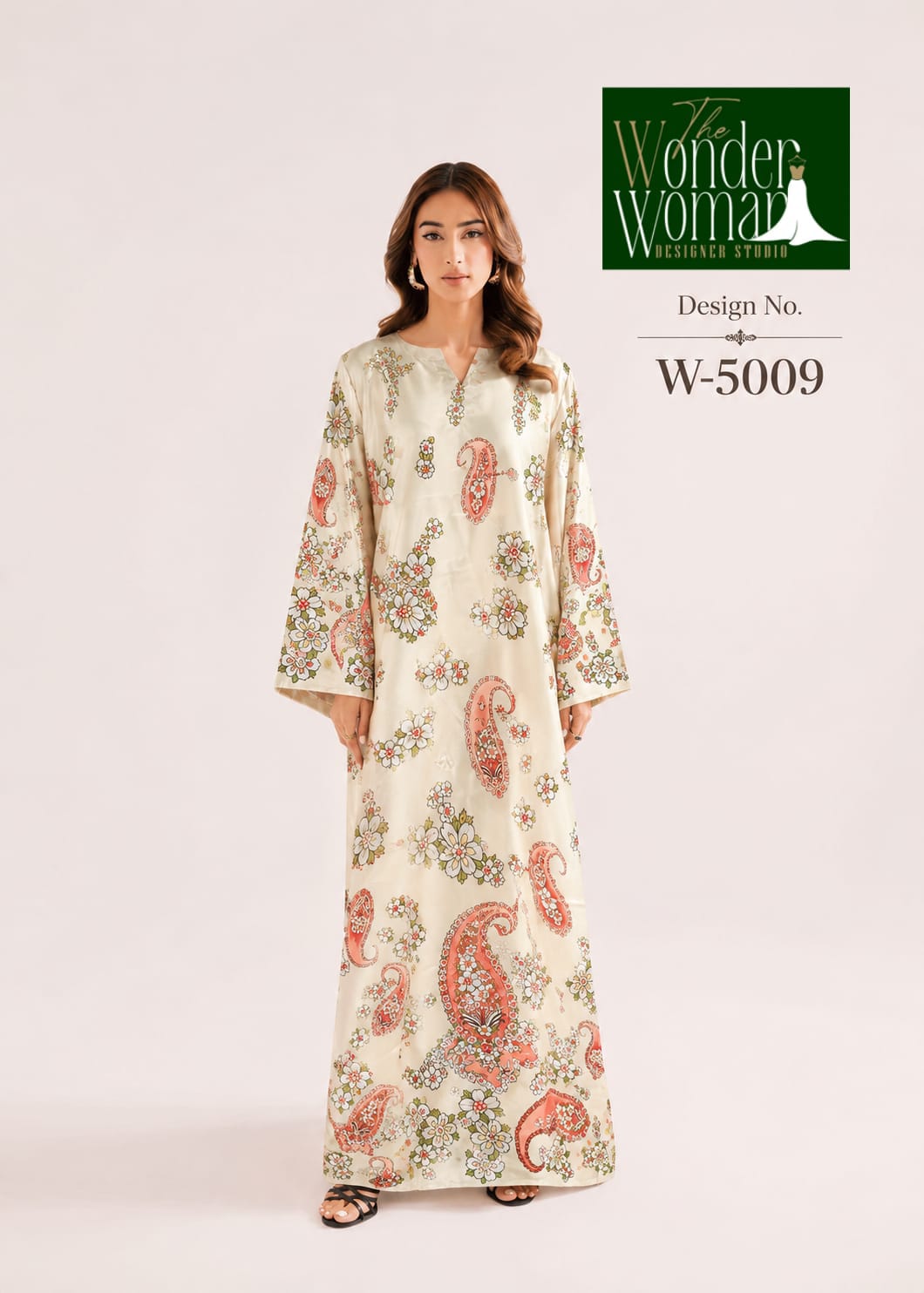 W-5009 The Wonder Woman Mal Satin Kaftans Wholesale