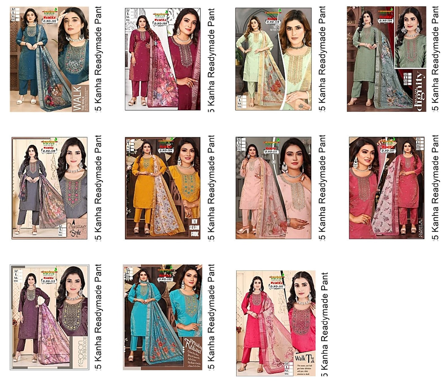 Wamika 290425 Kanha Roman Simmer Readymade Pant Style Suits Wholesale Price