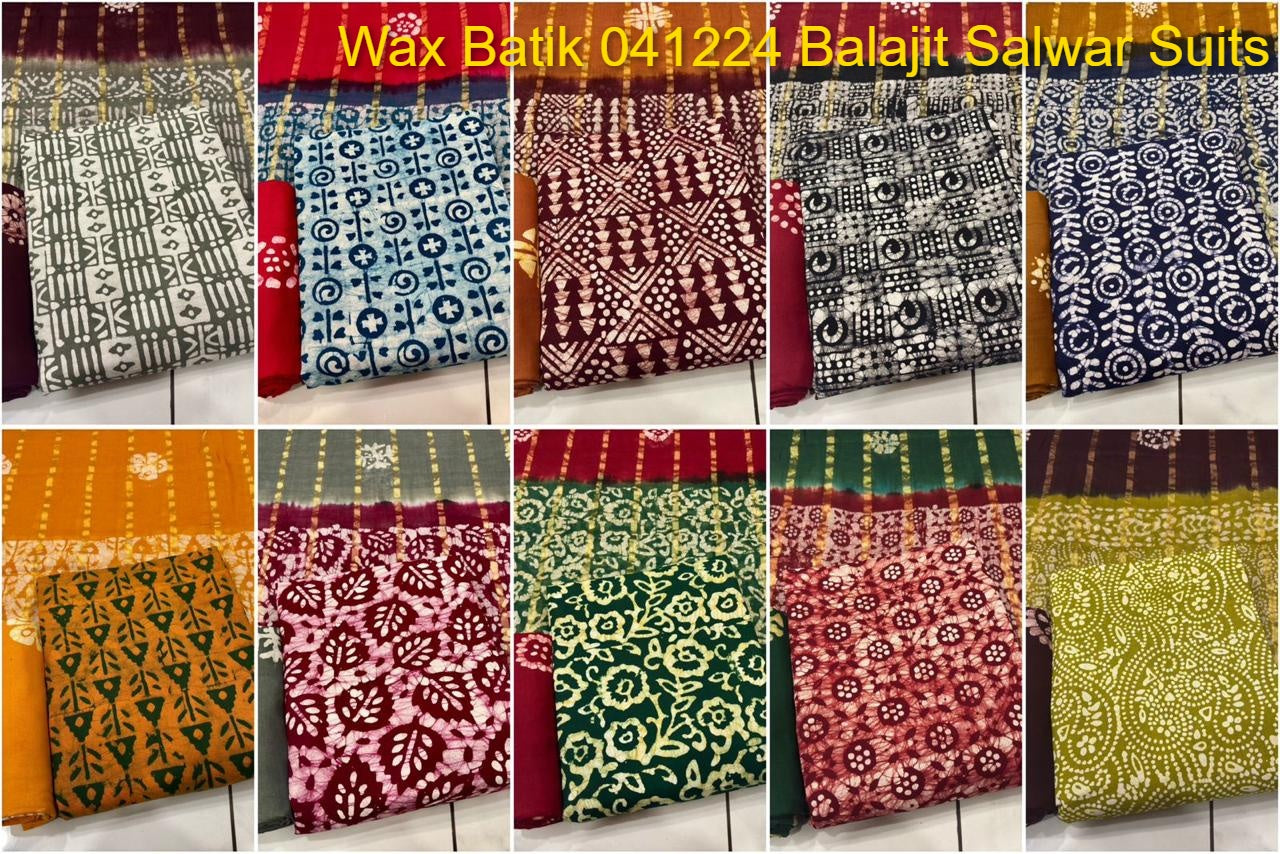Wax Batik 041224 Balajit Salwar Suits Supplier India