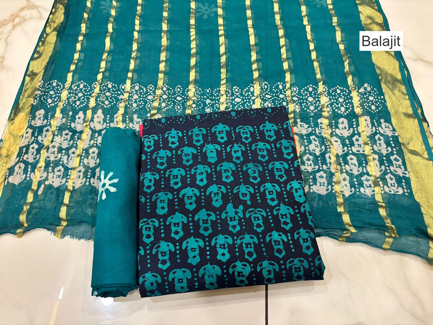 Wax Batik 111125 Balajit Cotton Dress Material Wholesale