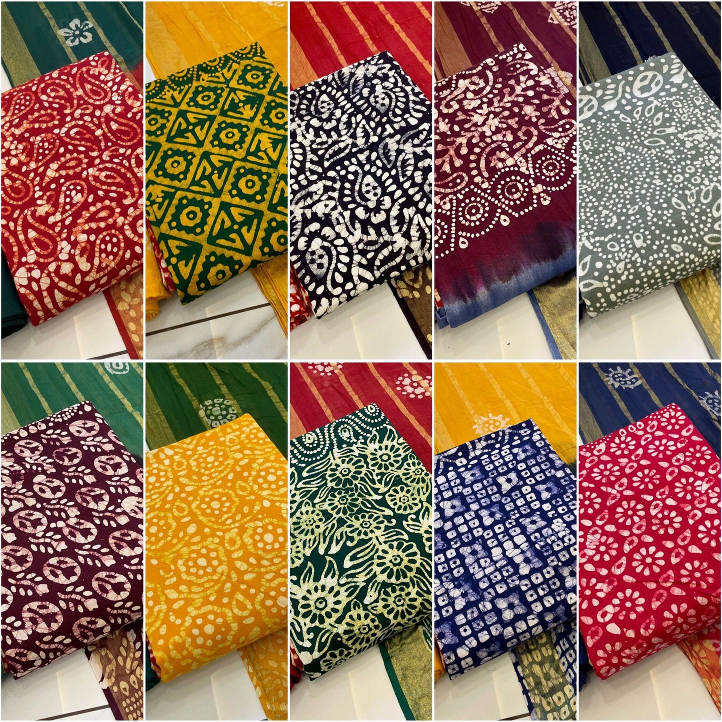 Wax Batik Balajit Cotton Salwar Suits