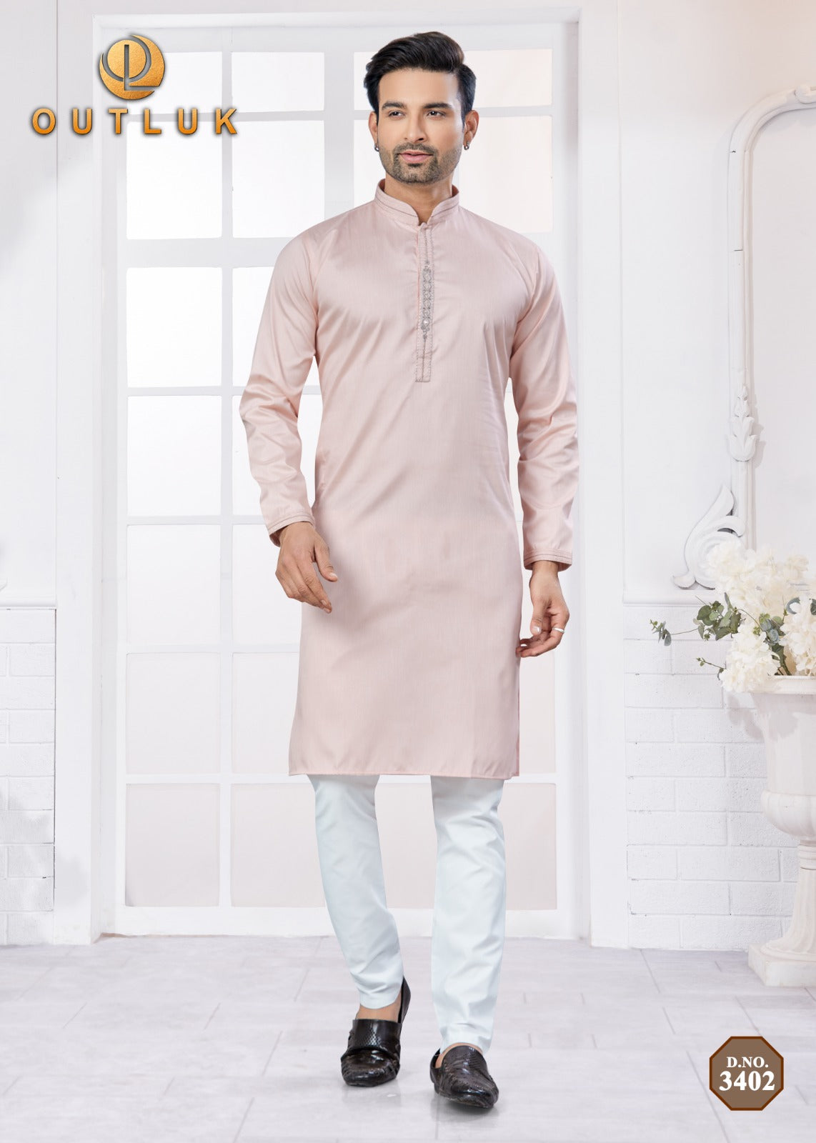 Wedding Collection Vol 34 Outluk Pure Cotton Mens Kurta Pajama Wholesaler Ahmedabad