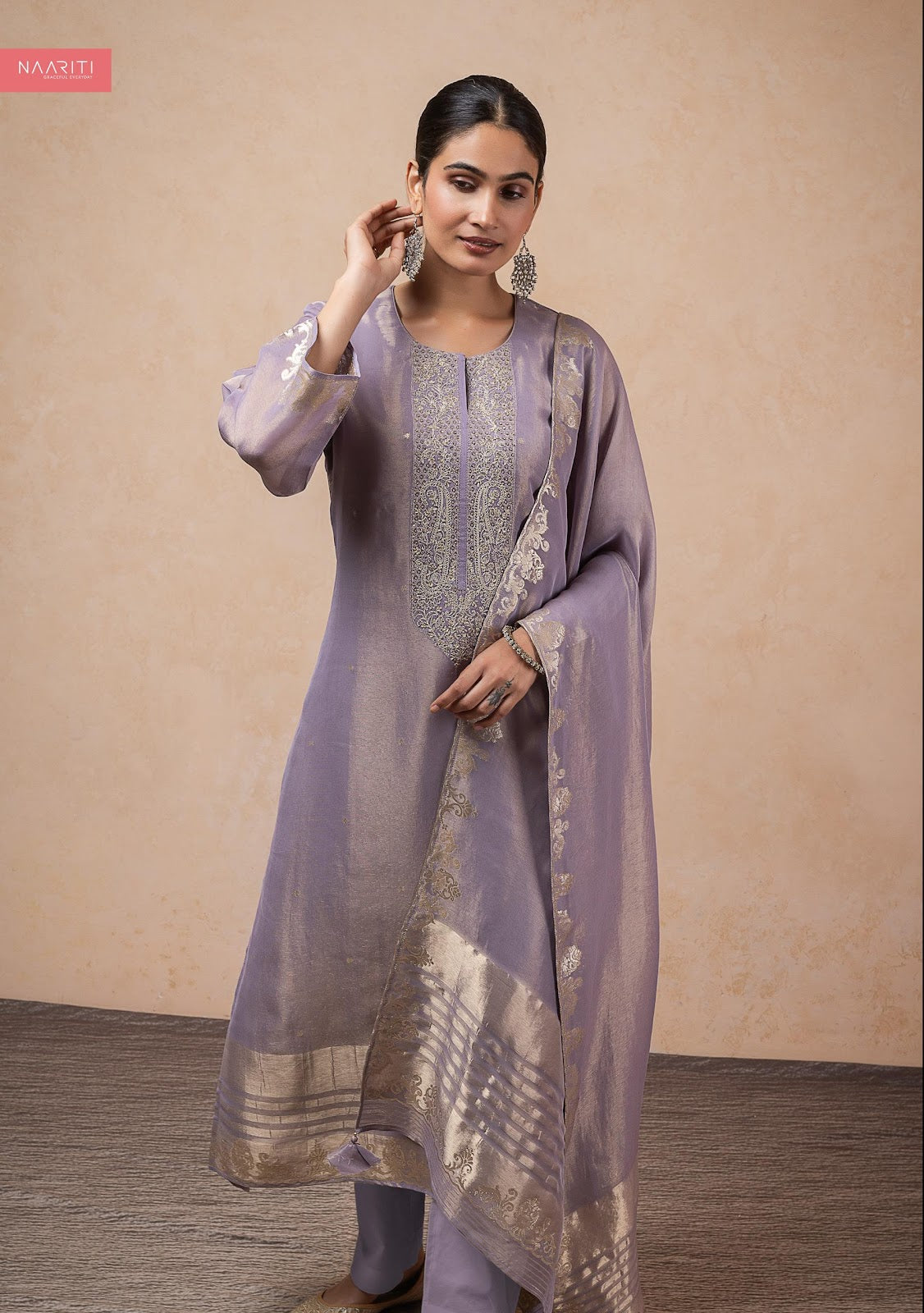 Weera Naariti Tissue Silk Salwar Suits Wholesaler Gujarat