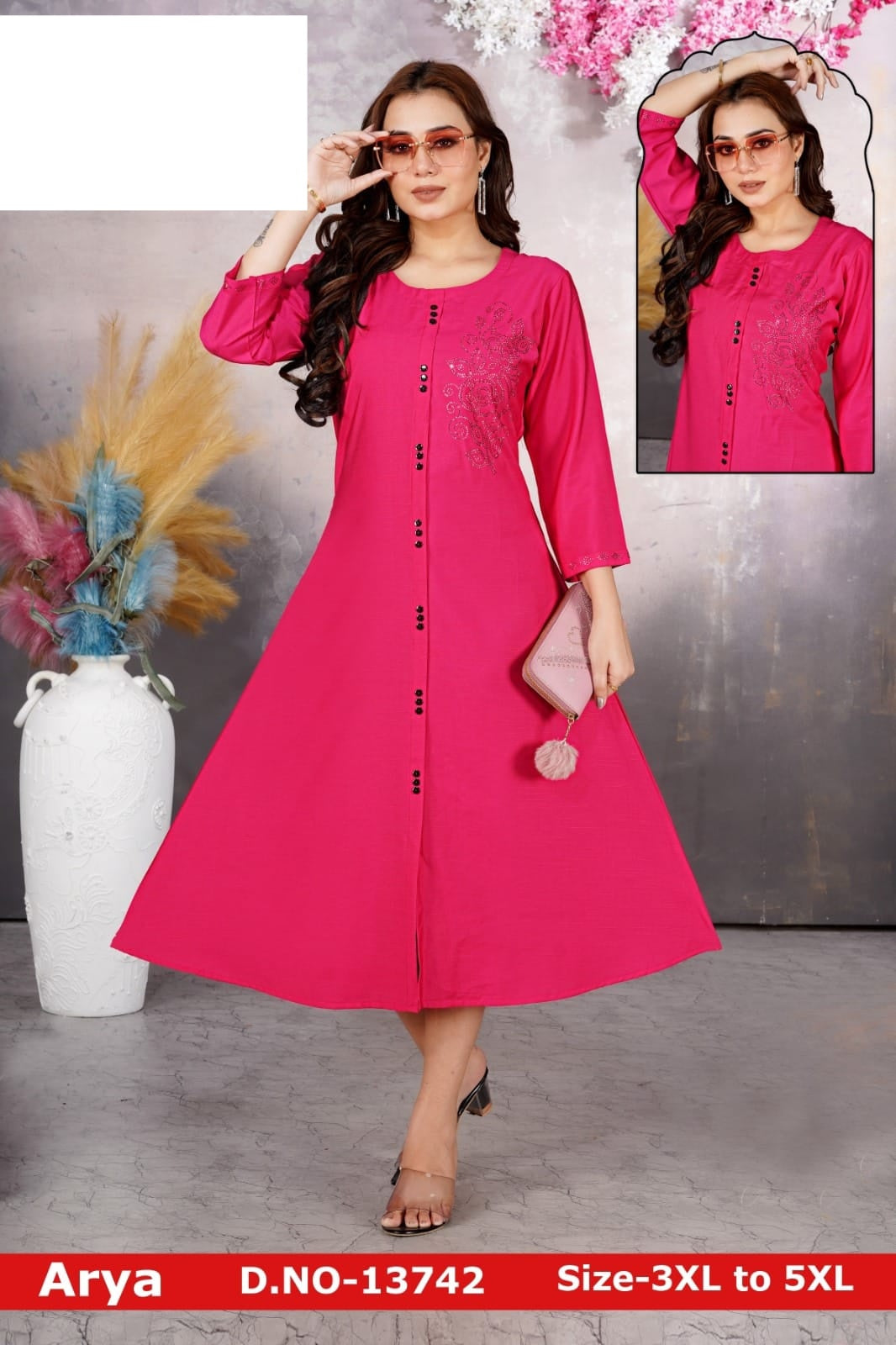 Plus Size Arya Jnx Bombay A-Line Kurti Exporter