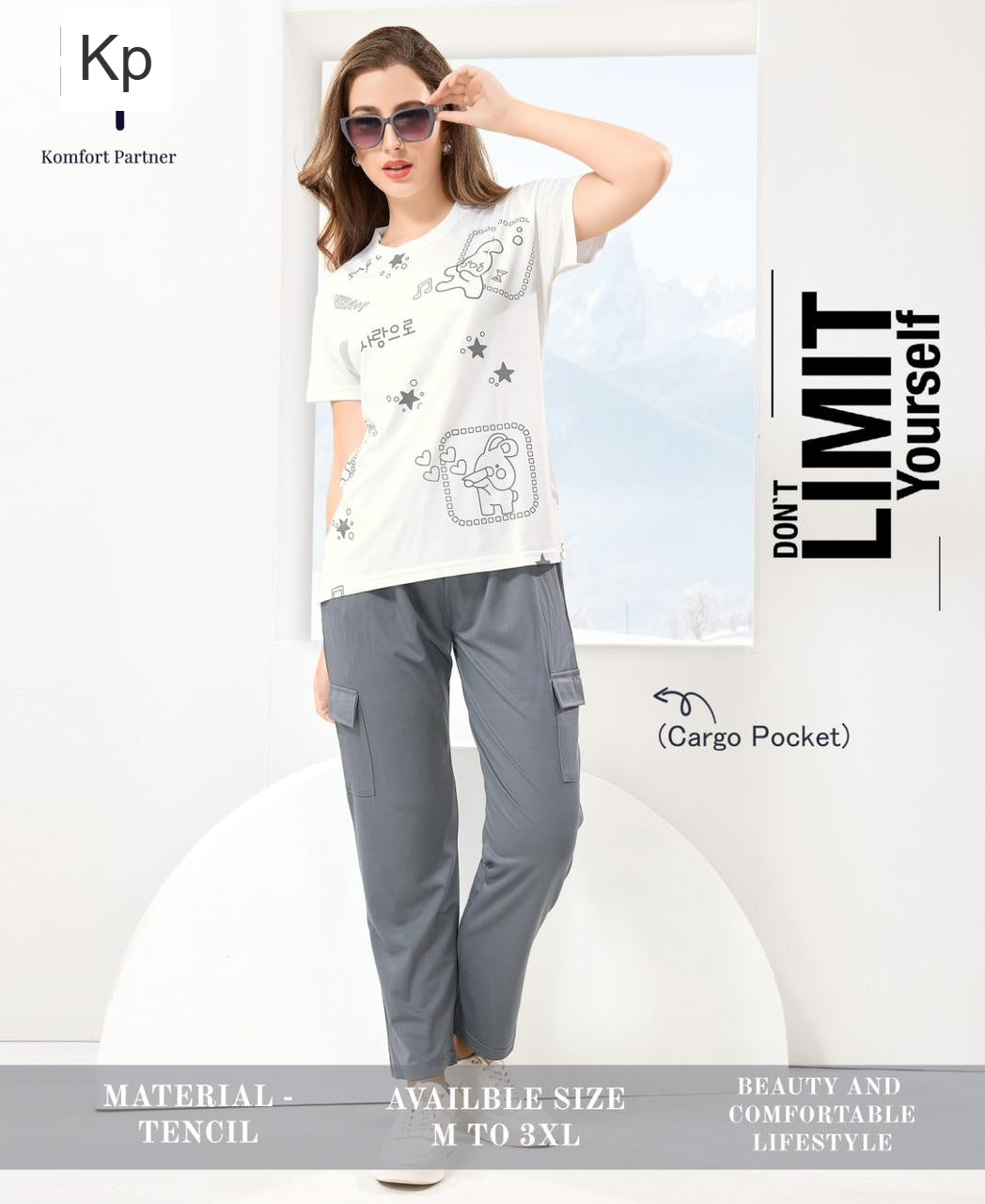 White Cargo Kp Tencil Pyjama Night Suits Manufacturer Ahmedabad