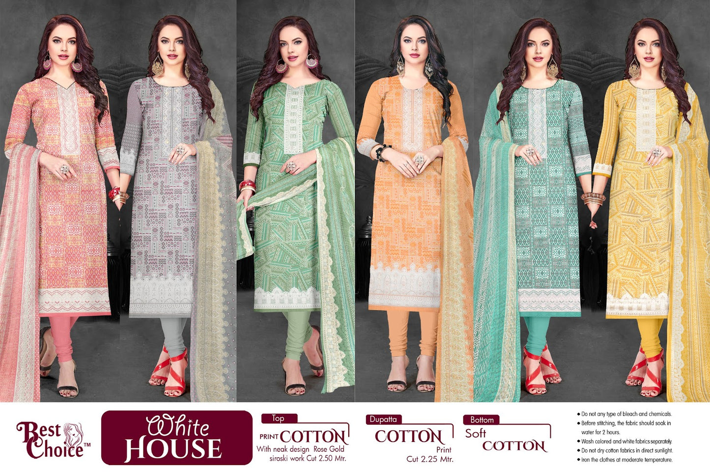 White House Best Choice Cotton Pant Style Suits Exporter Ahmedabad