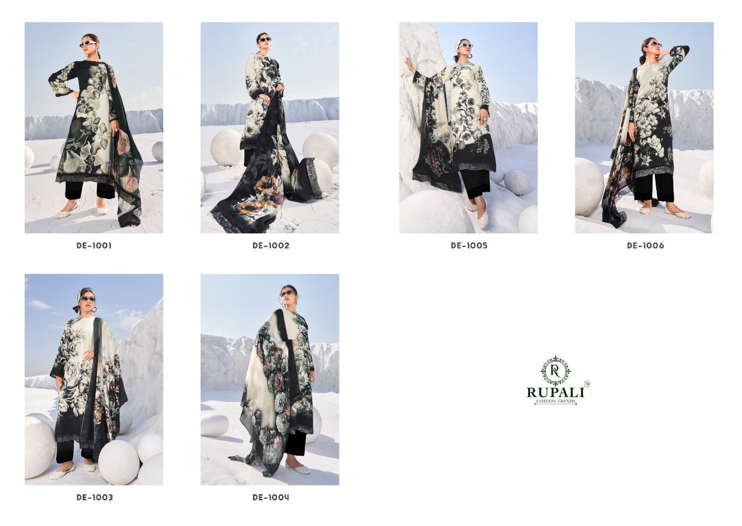 White Moon Vol 2 Rupali Lawn Cotton Pant Style Suits Supplier