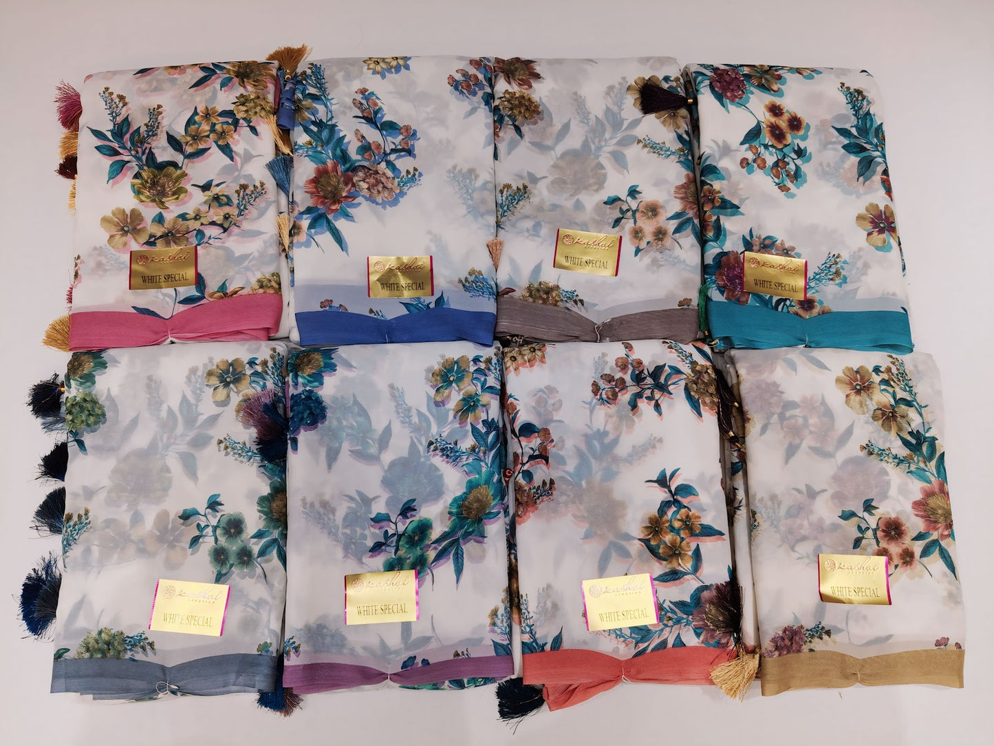 White Special Vol 3 Kashvi Creation Dull Moss Sarees Manufacturer Ahmedabad