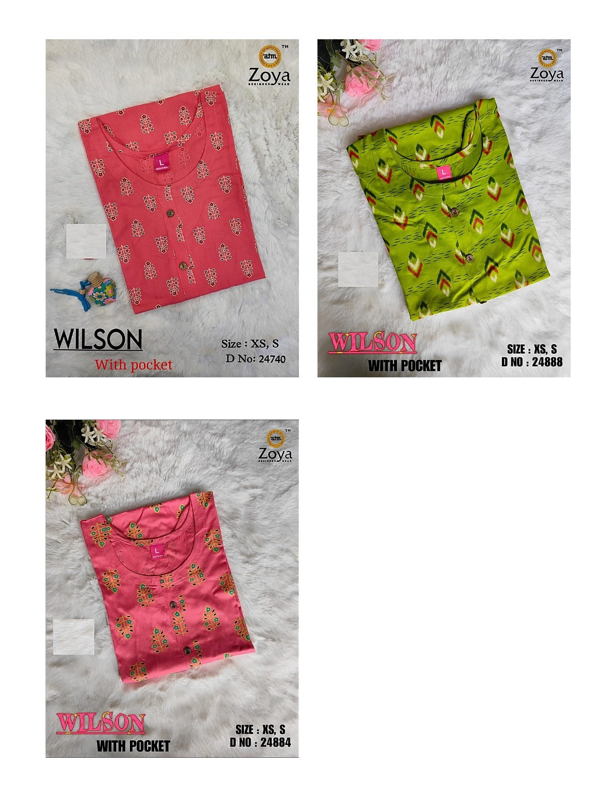 Wilson Zoya Rayon Kurti With Pocket Wholesale Price