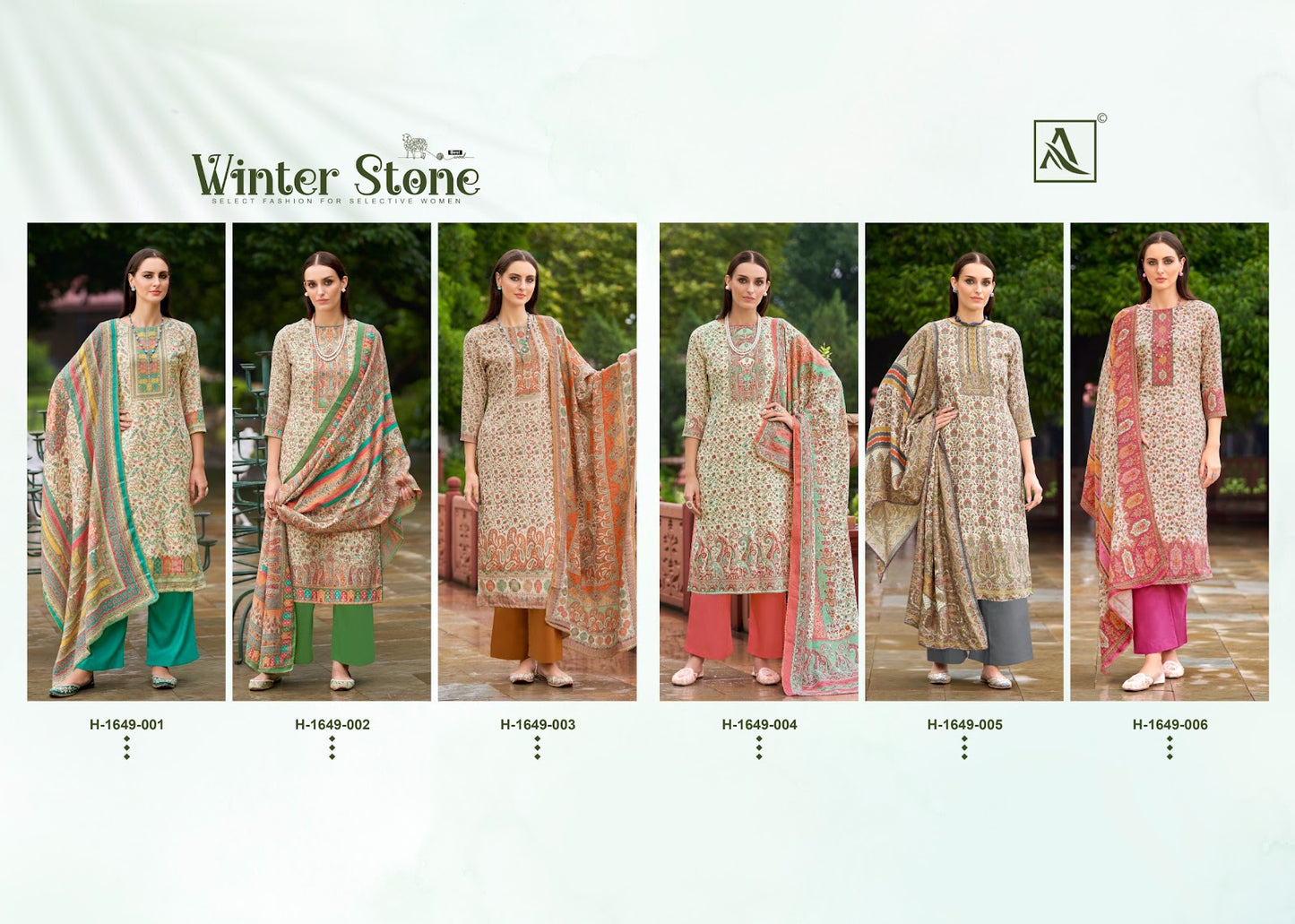 Winter Stone Alok Viscose Pashmina Suits Manufacturer