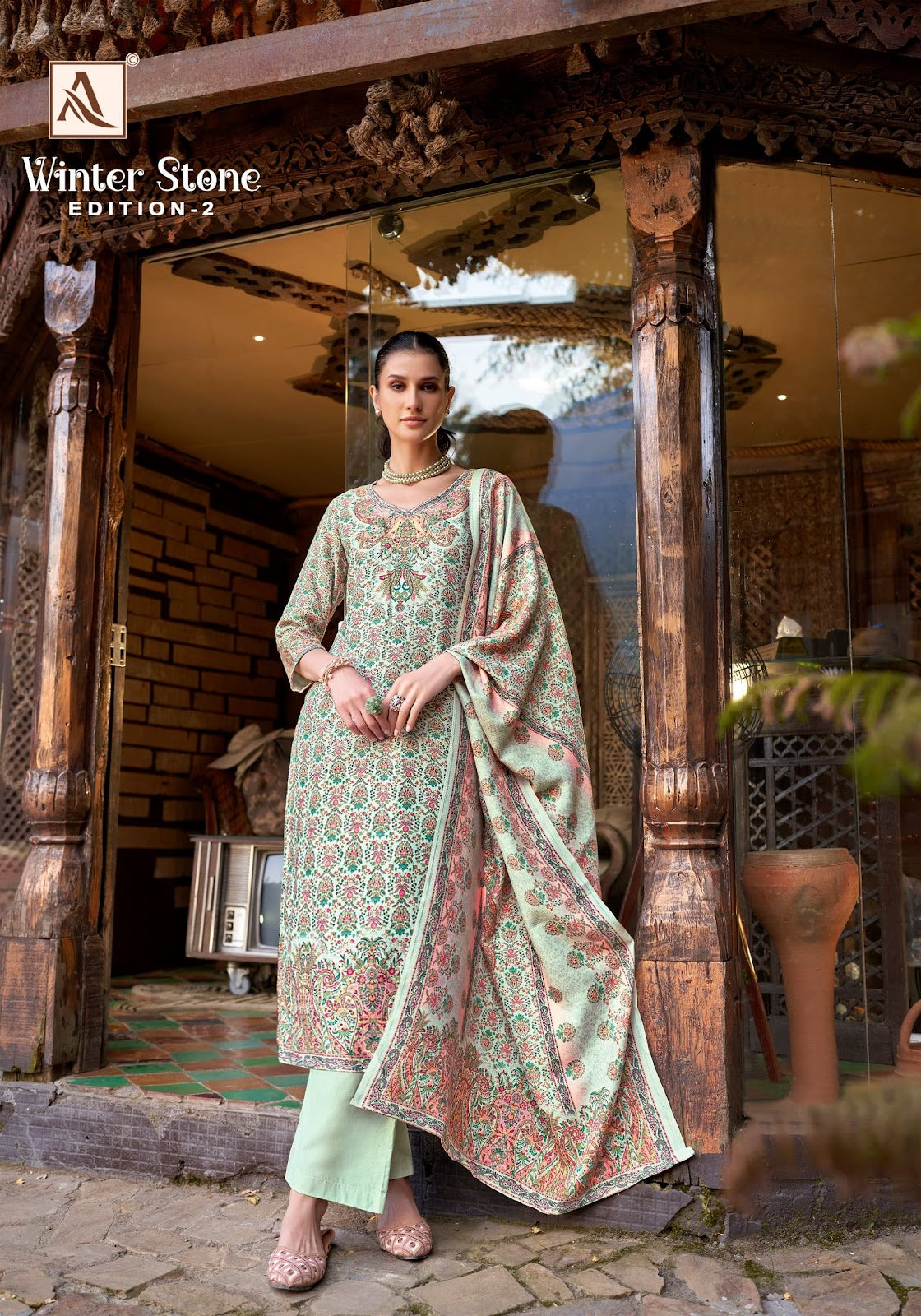 Winter Stone Edition 2 Alok Viscose Pashmina Suits Wholesaler Gujarat