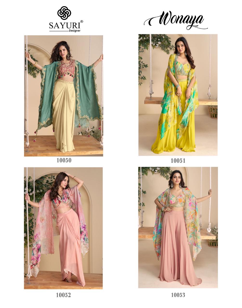 Wonaya Sayuri Chinon Indo Western Pair Wholesaler Ahmedabad