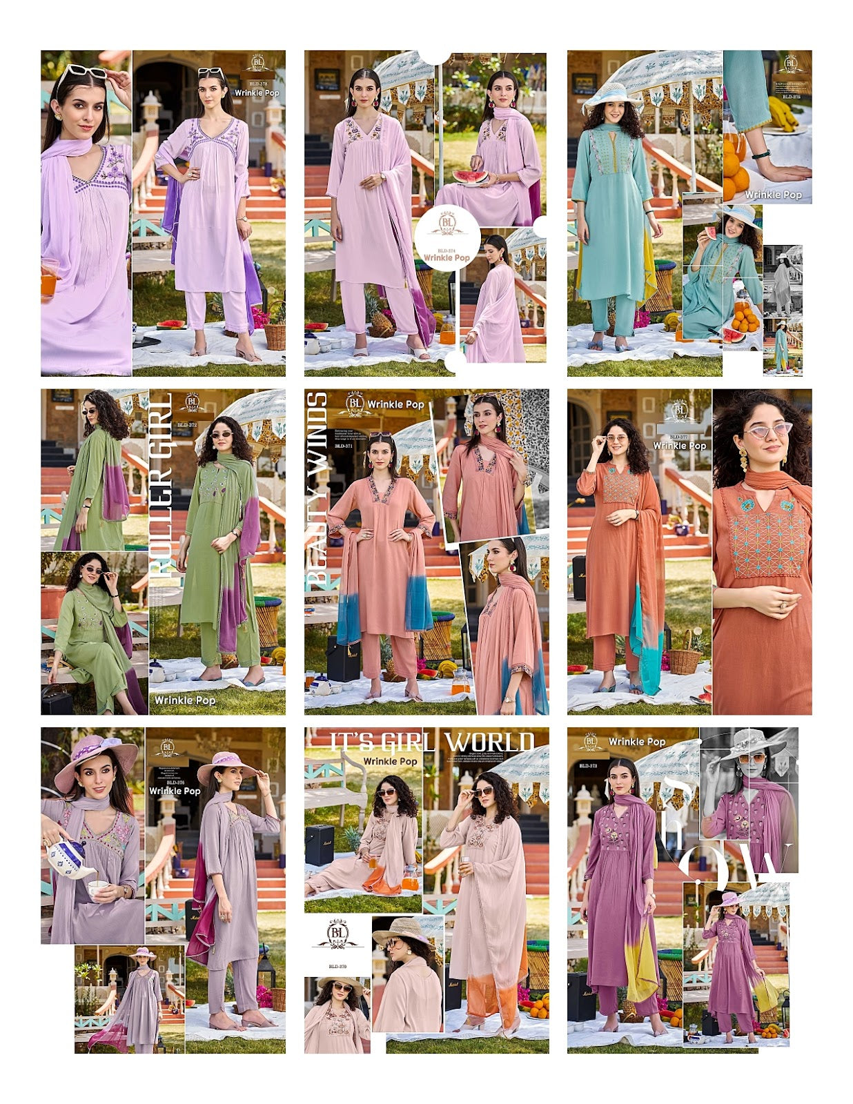 Wrinkle Pop Bl Rayon Readymade Pant Style Suits Exporter Ahmedabad