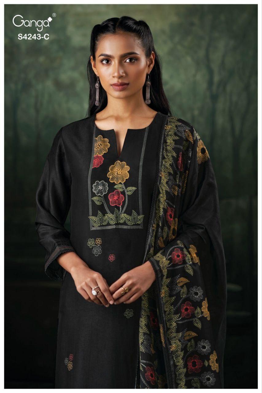 Wynsera 4243 Ganga Pure Bemberg Salwar Suits Supplier Gujarat