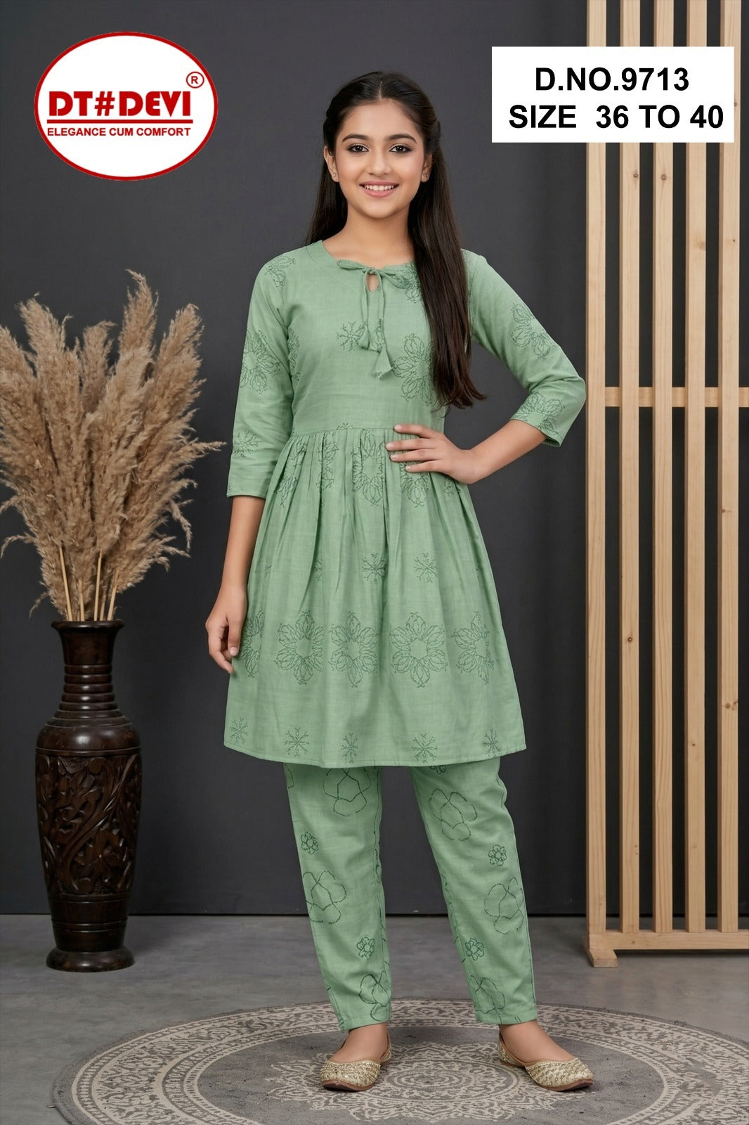 Yashica 2 Dn 9713 Dt Devi Vetican Girls Co Ord Set Wholesale
