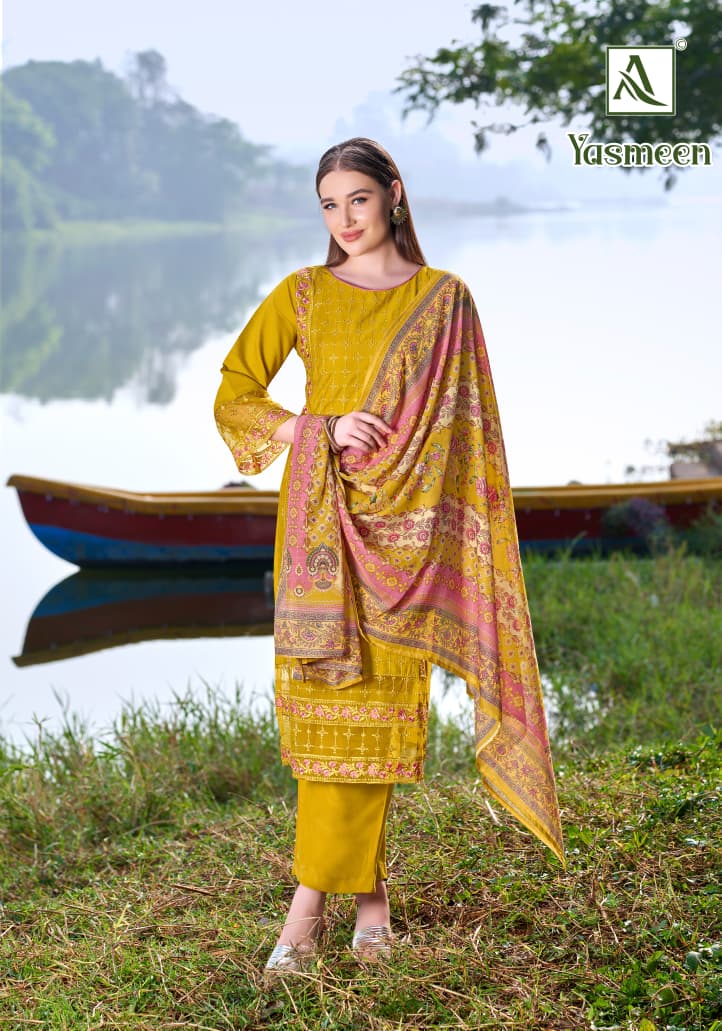 Yasmeen Alok Viscose Karachi Salwar Suits Exporter Ahmedabad
