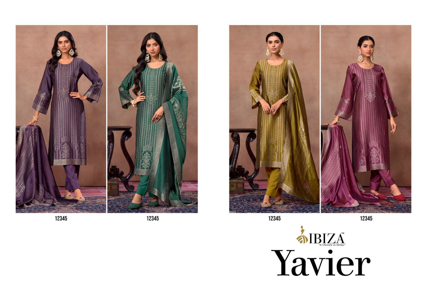 Yavier Ibiza Banglori Silk Pant Style Suits Wholesale Rate