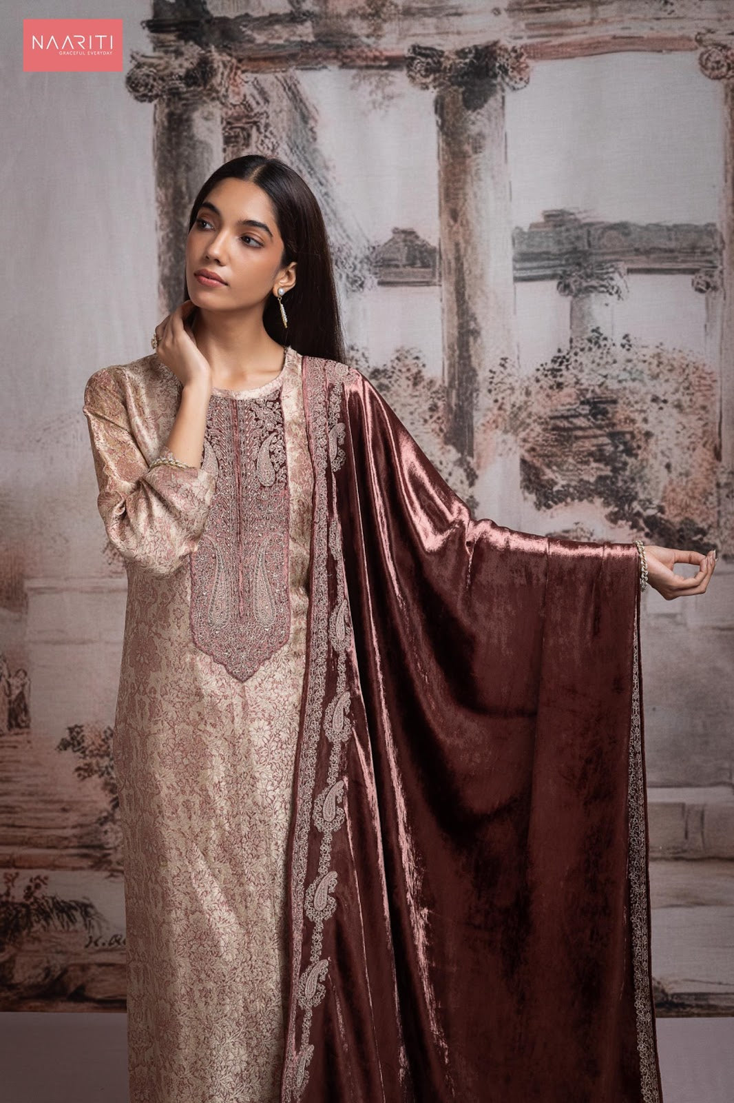 Yora Naariti Velvet Suits Wholesaler