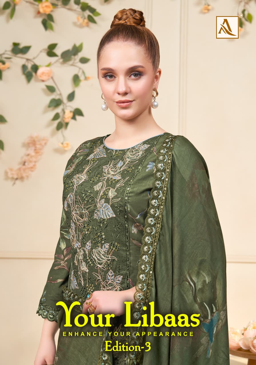 Your Libaas Edition 3 Alok Cambric Cotton Karachi Salwar Suits Exporter India