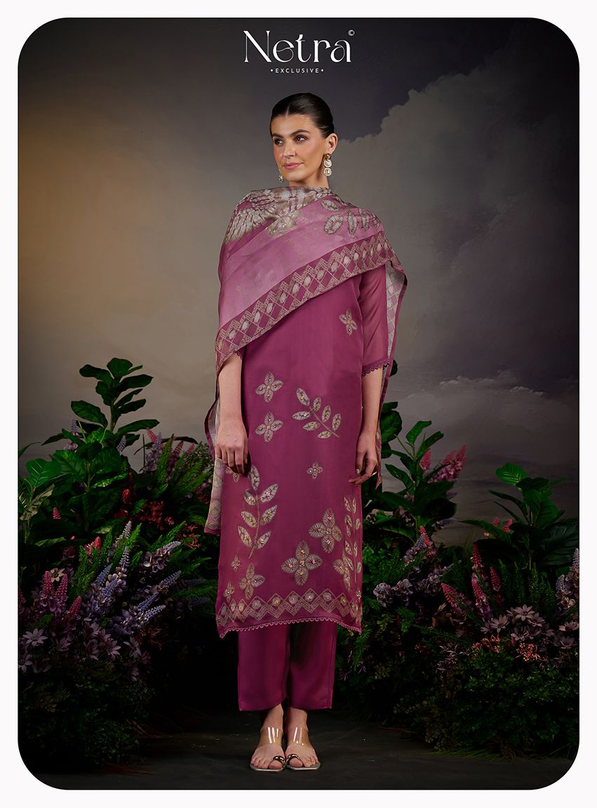 Yura Netra Silk Pant Style Suits Manufacturer India