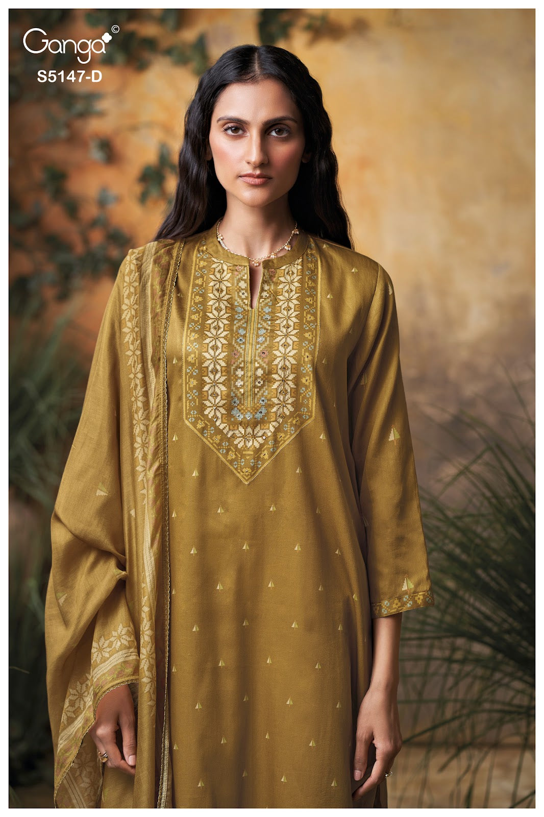 Yuvika S5147 Ganga Cotton Satin Pant Style Suits Wholesale Rate