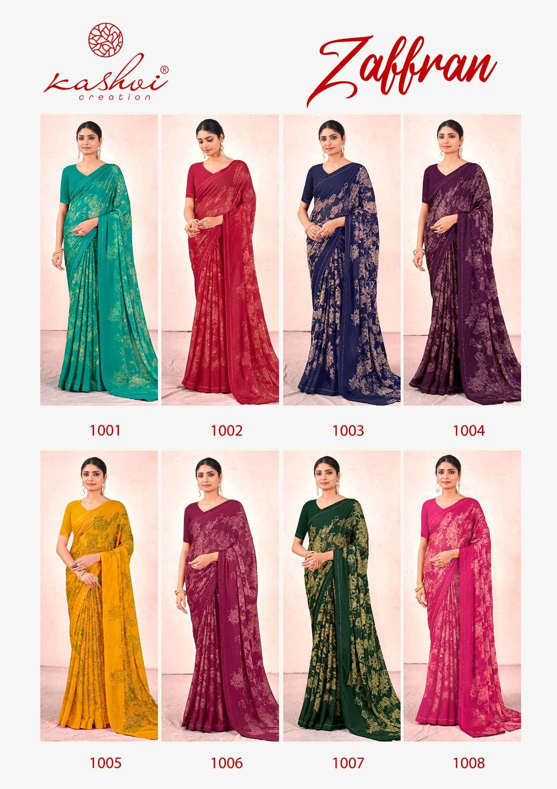 Zaffran Kashvi Creation Moss Sarees
