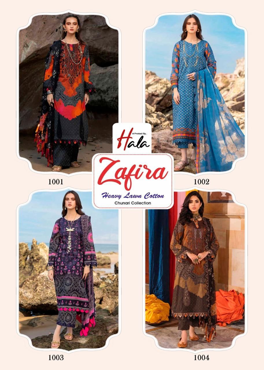 Zafira Hala Lawn Cotton Karachi Salwar Suits