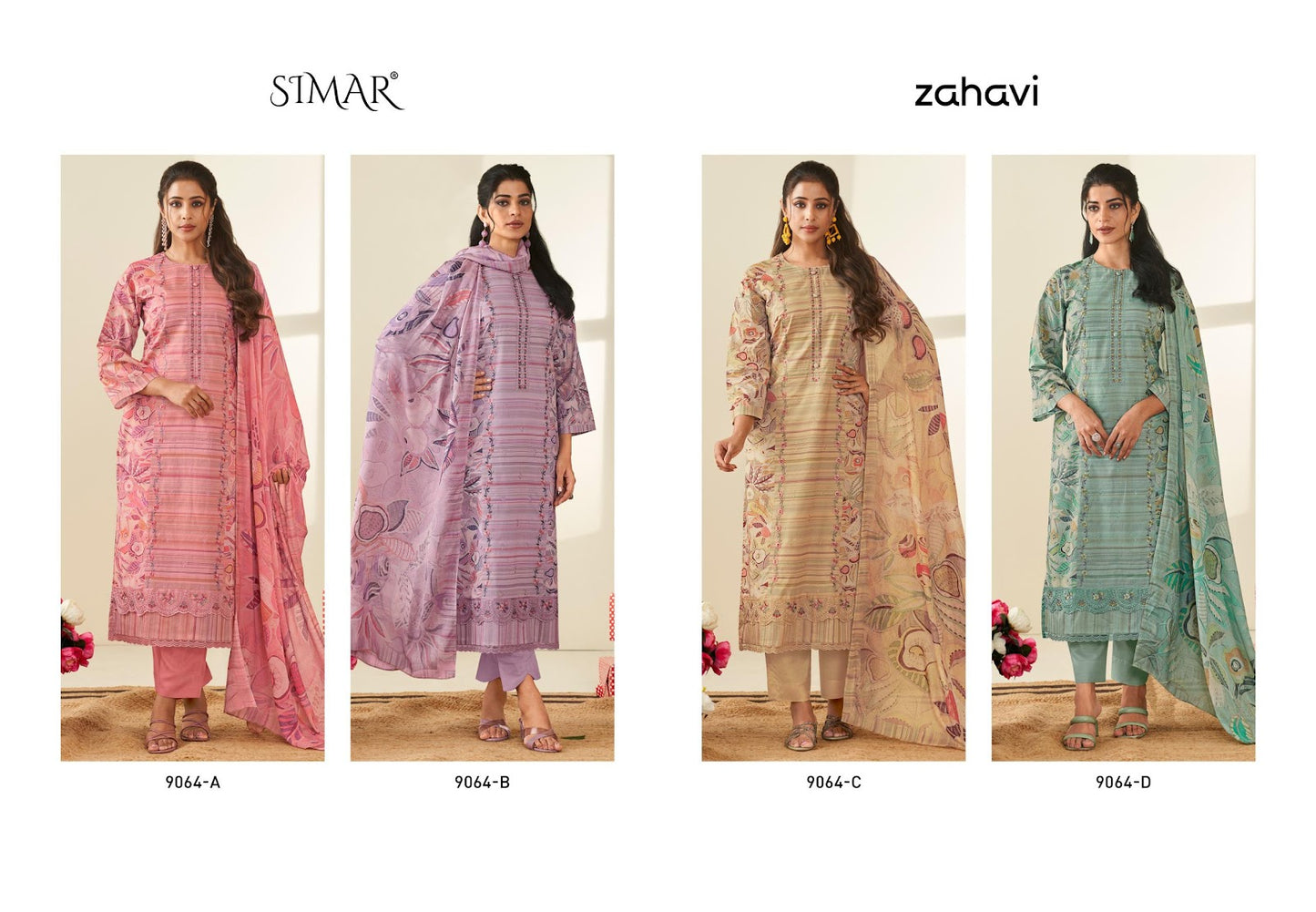 Zahavi Simar Pure Lawn Pant Style Suits Exporter
