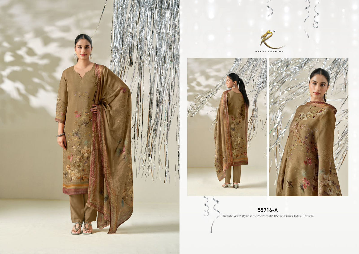 Zahra 55716 Rakhi Fashion Organza Pant Style Suits Manufacturer Ahmedabad