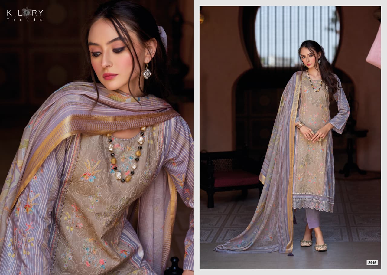 Zaiena Kilory Lawn Cotton Pakistani Salwar Suits Manufacturer Gujarat