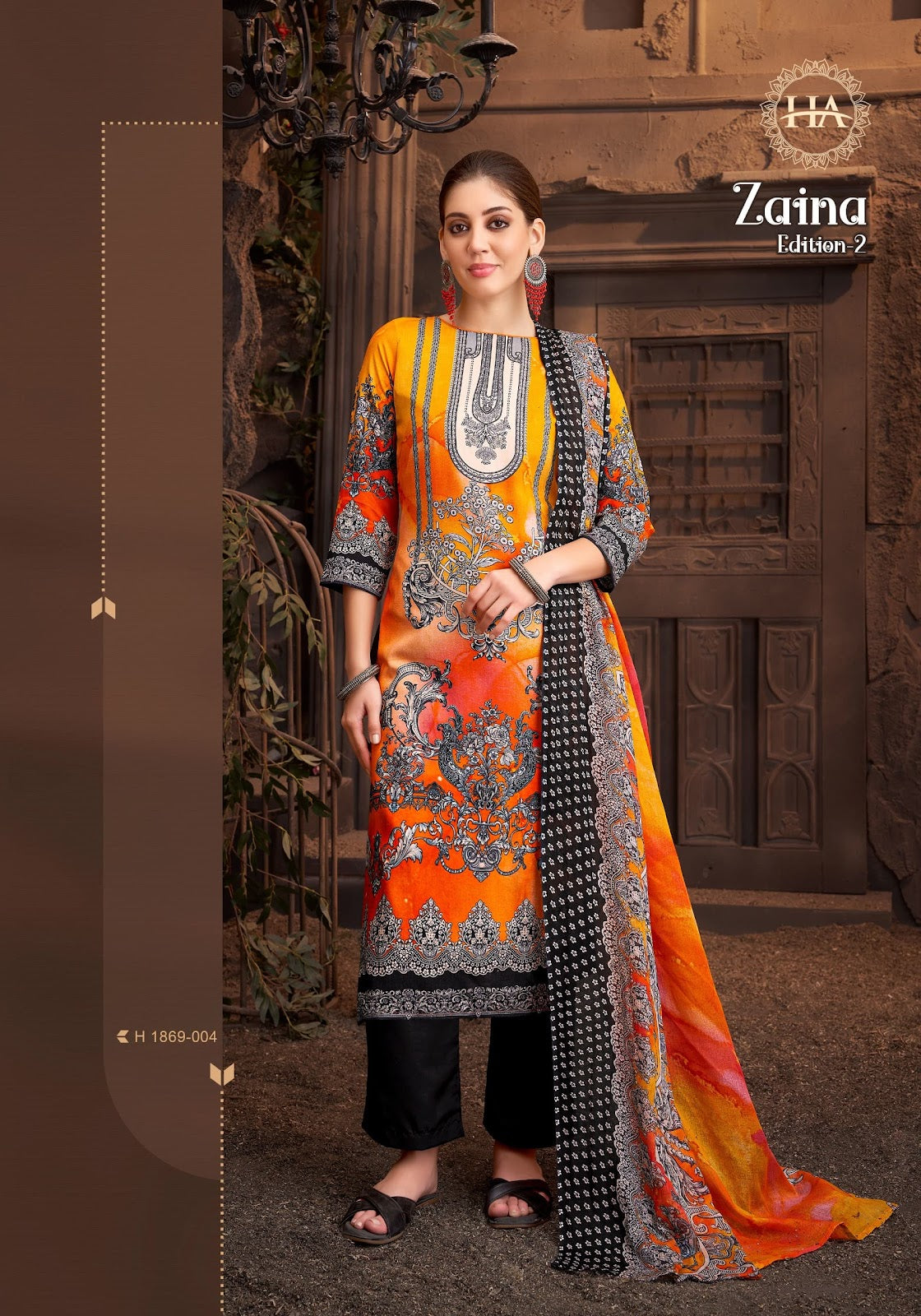 Zaina Edition 2 Harshit Fashion Reyon Karachi Salwar Suits Manufacturer Gujarat