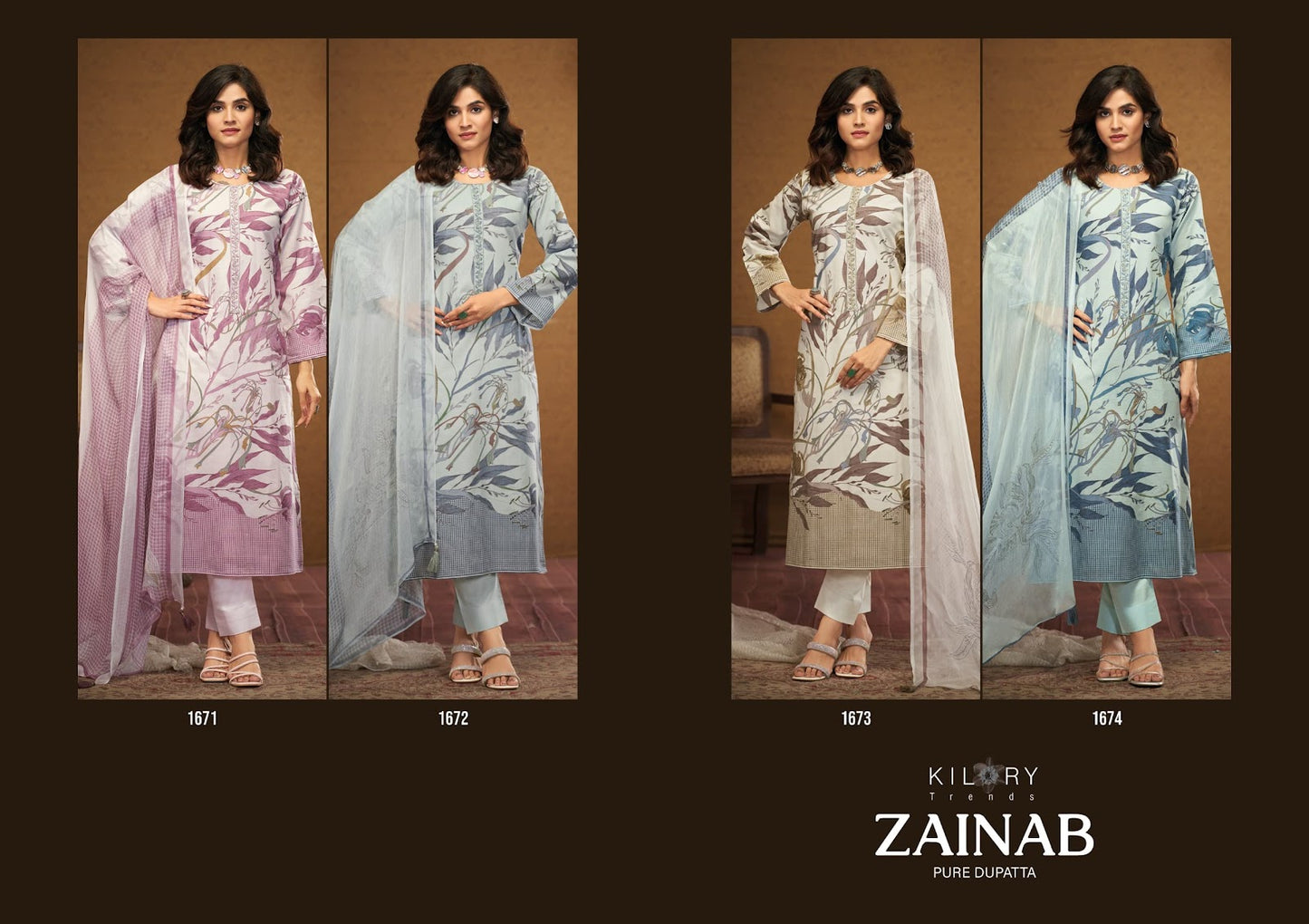 Zainab Kilory Pure Cotton Pant Style Suits Wholesale Price