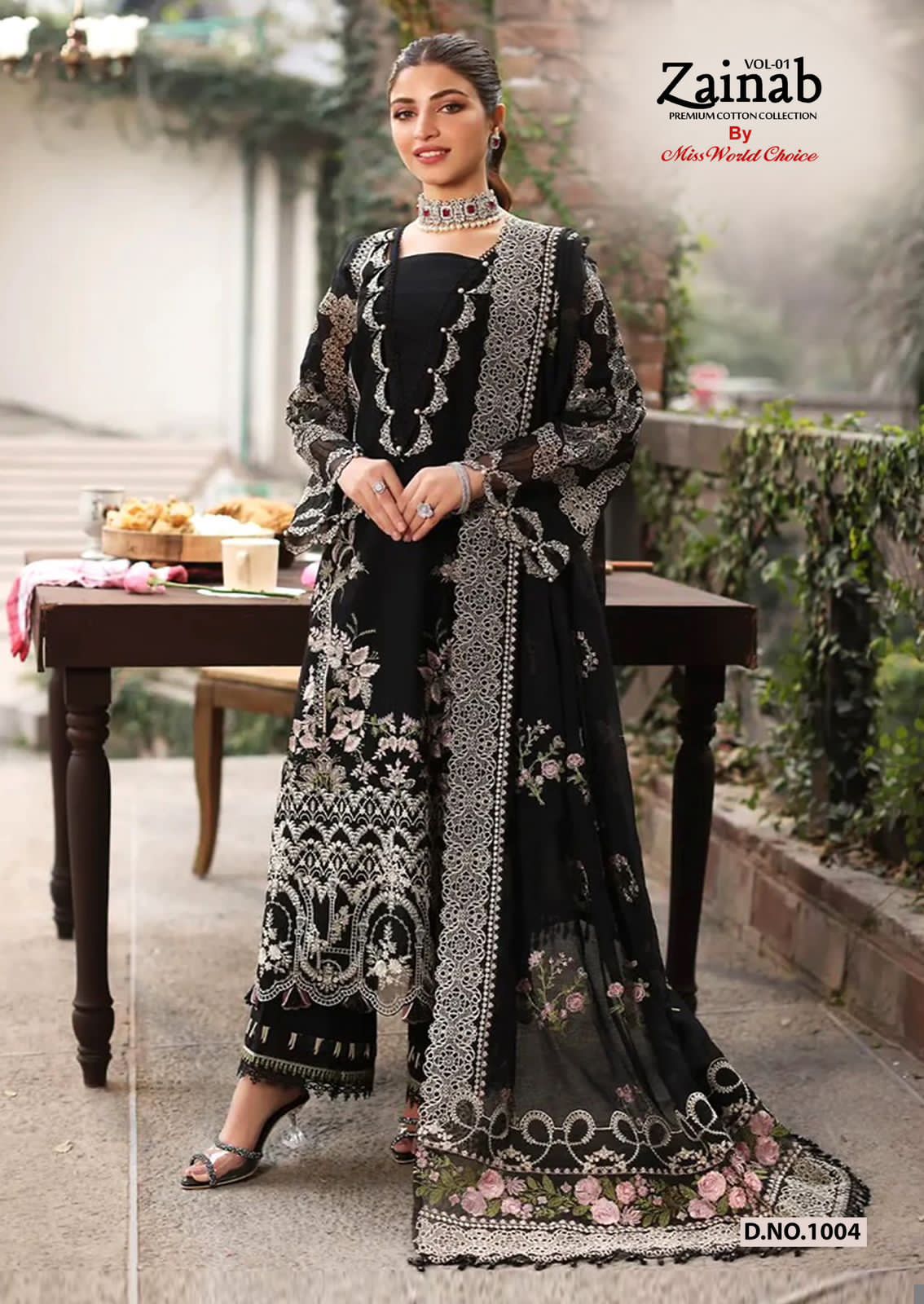 Zainab Vol 1 Premium Cotton Collection Miss World Choice Lawn Karachi Salwar Suits Supplier India